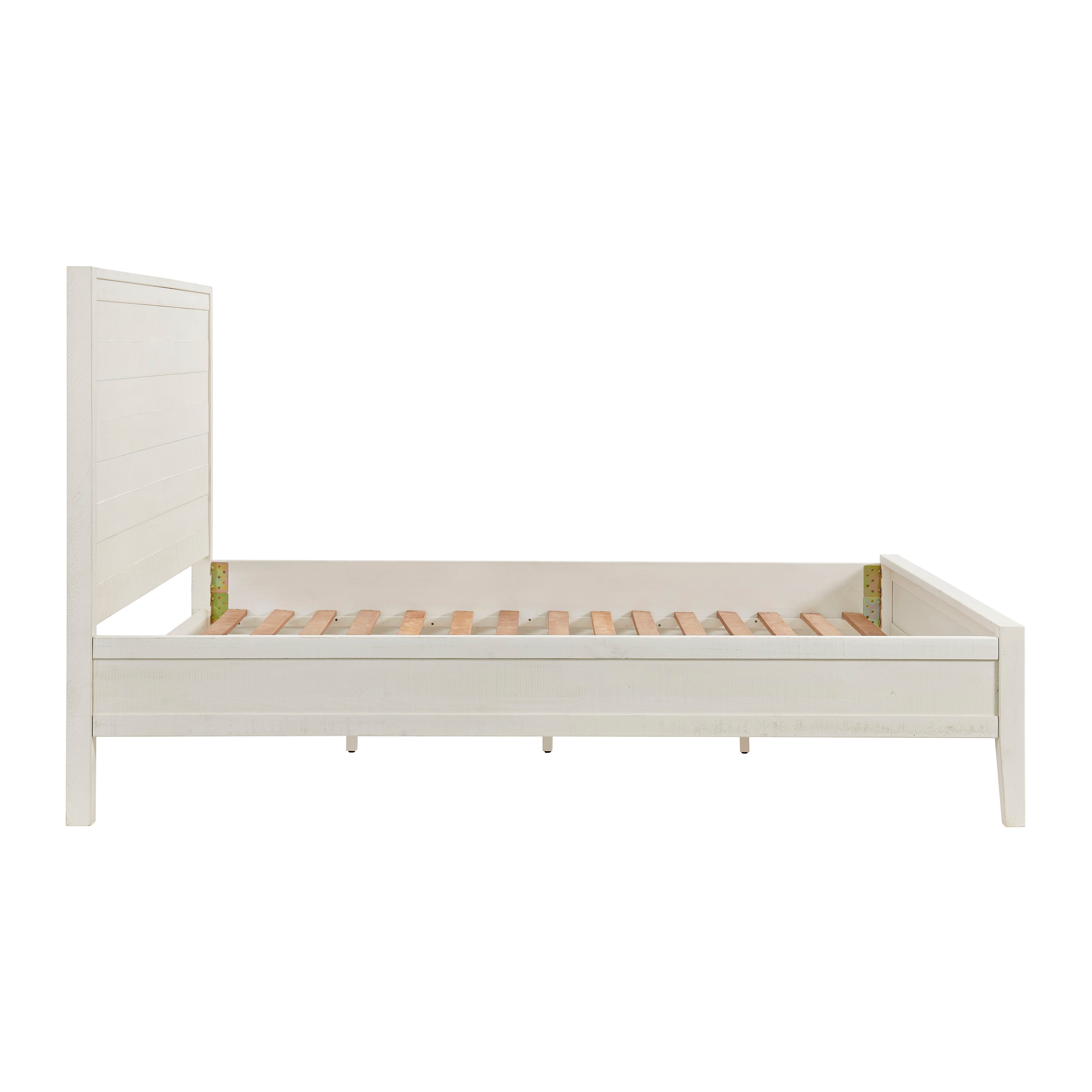 Arden 4-Piece Wood Bedroom Set with Bed, 2-Drawer Nightstand with open shelf, 5-Drawer Chest, 6-Drawer Dresser