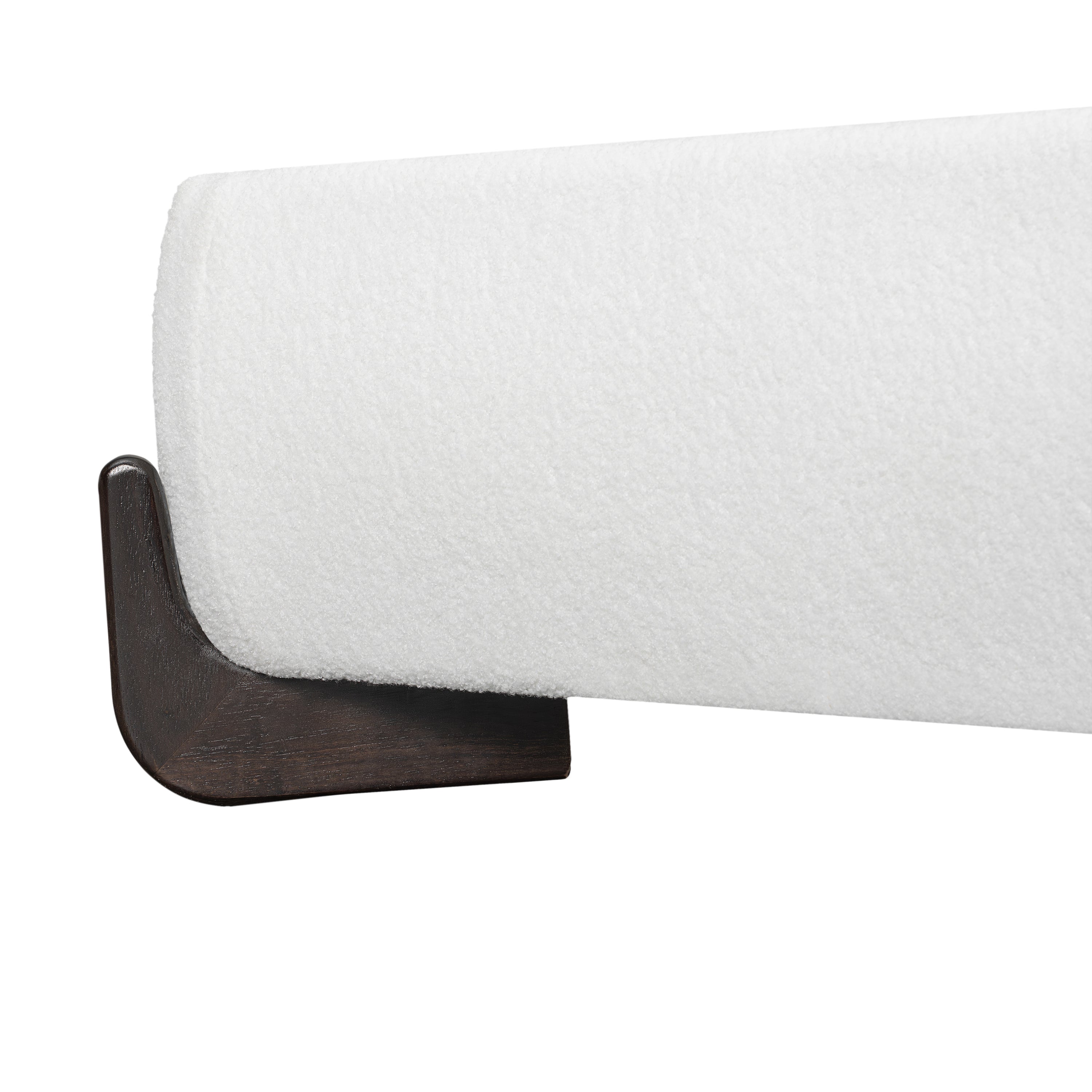 Elegant Boucle Upholstered Bed with Accent Feet