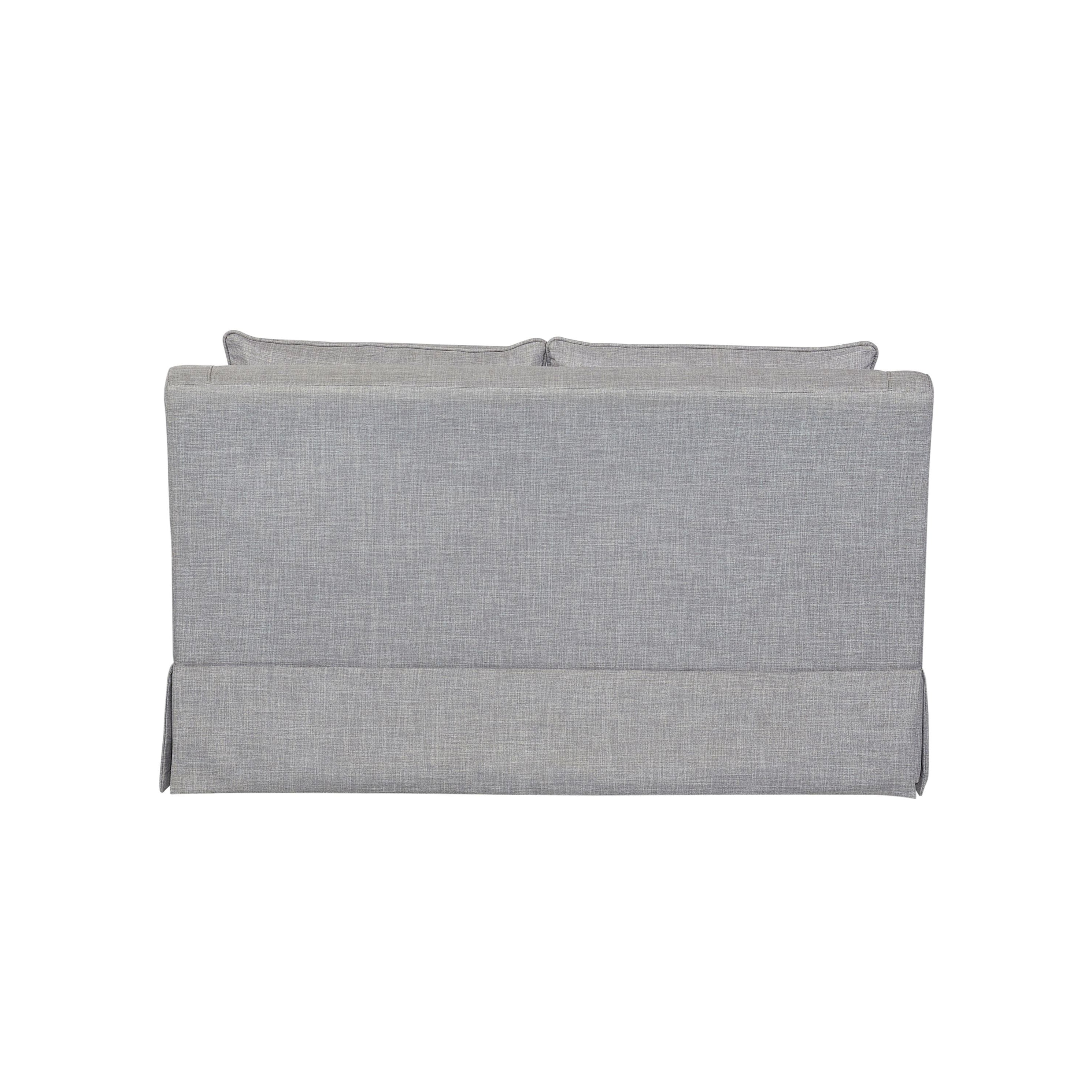Loveseat with Skirt and Reversable Cushions and 2 Pillows