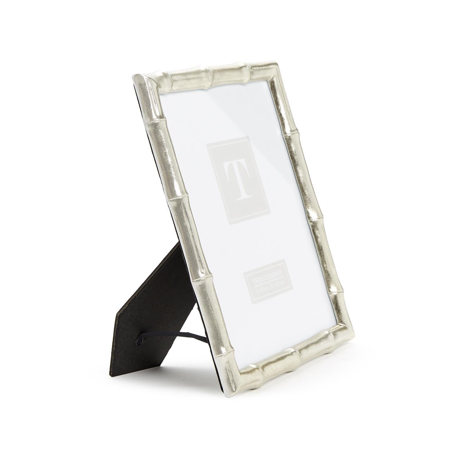 Silver Faux Bamboo 8 x 10 Photo Frame