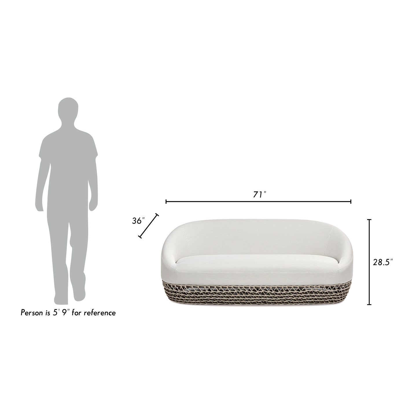Willow Deep Seat Outdoor Sofa