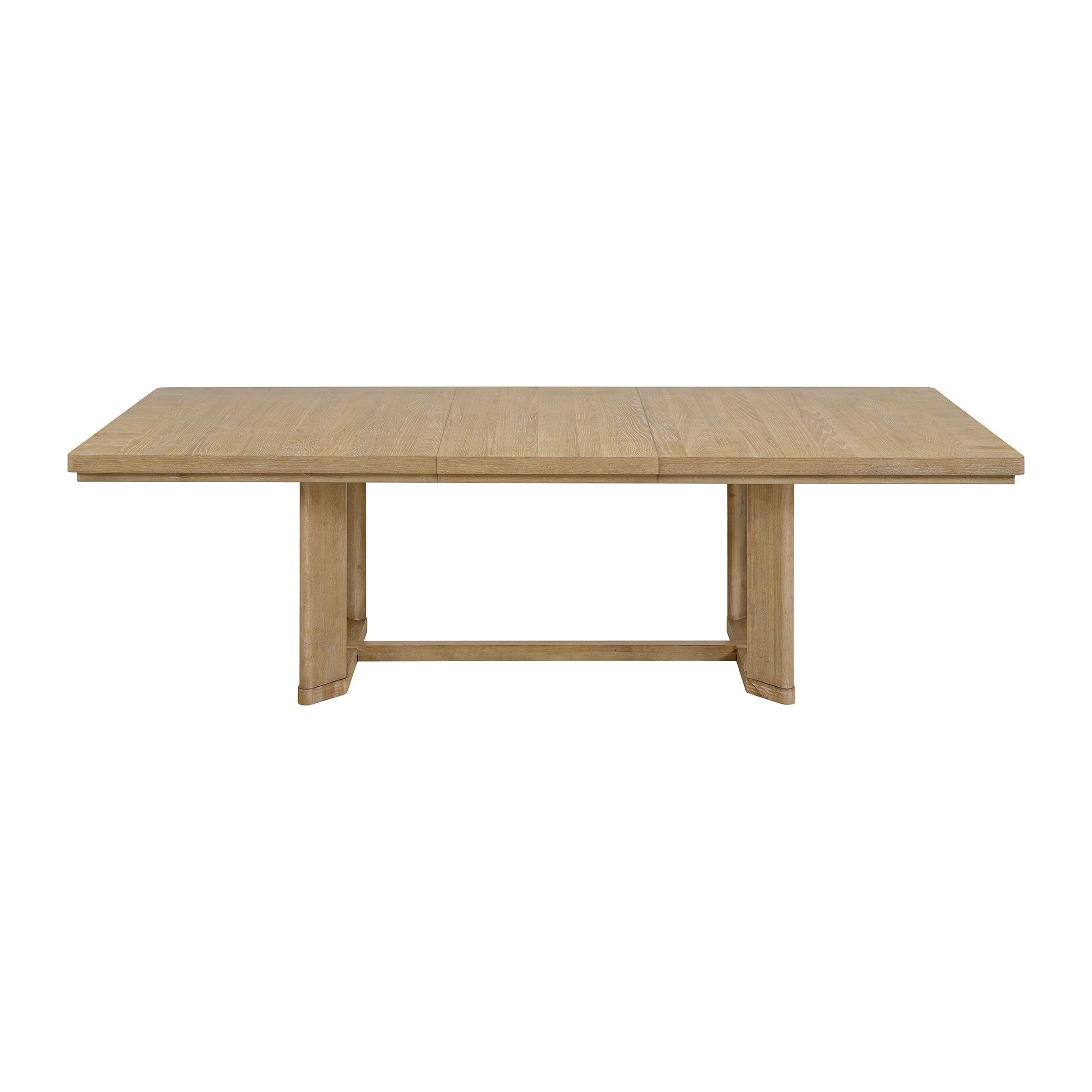 Extendable Trestle Dining Table with Leaf