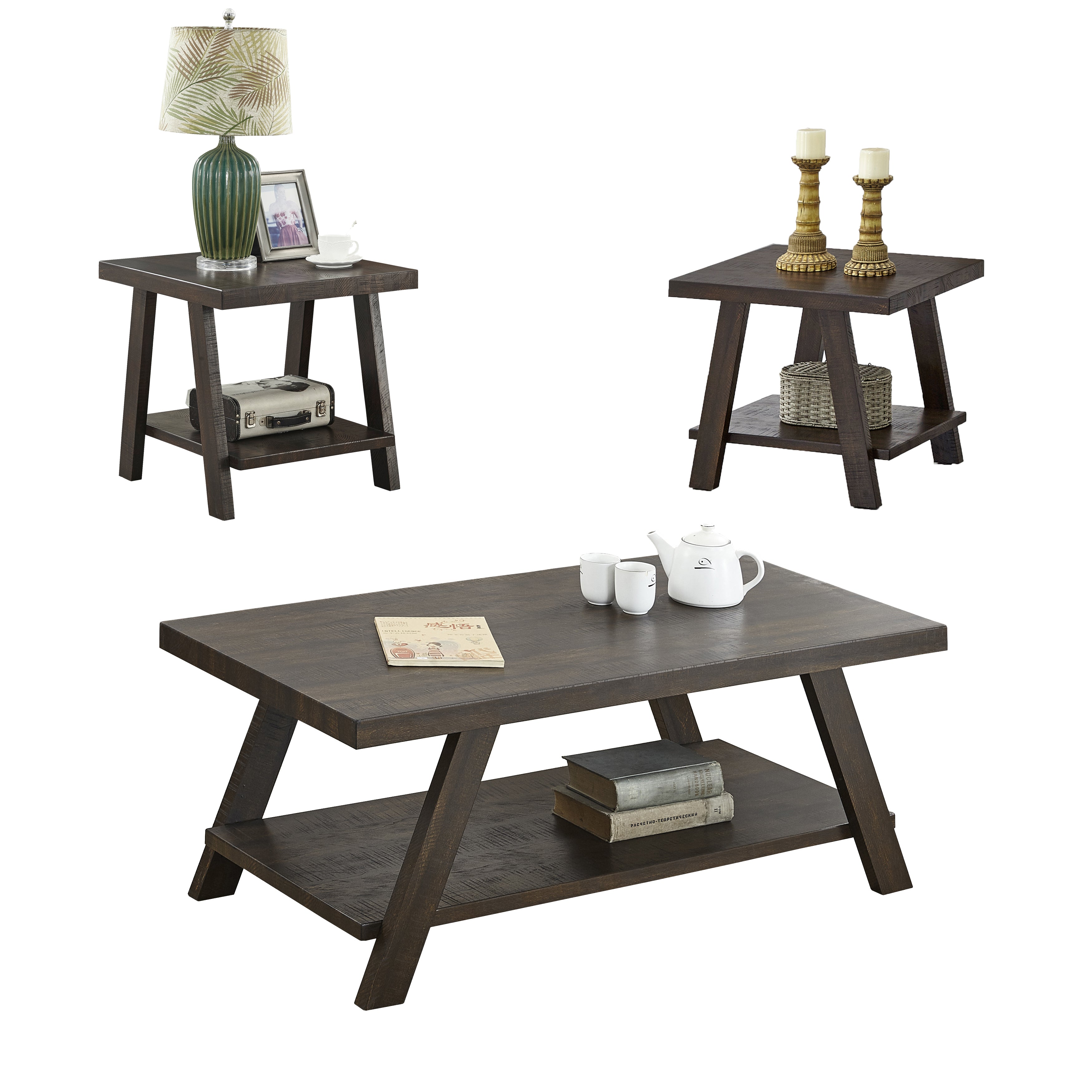 Athens Contemporary 3-Piece Table Set