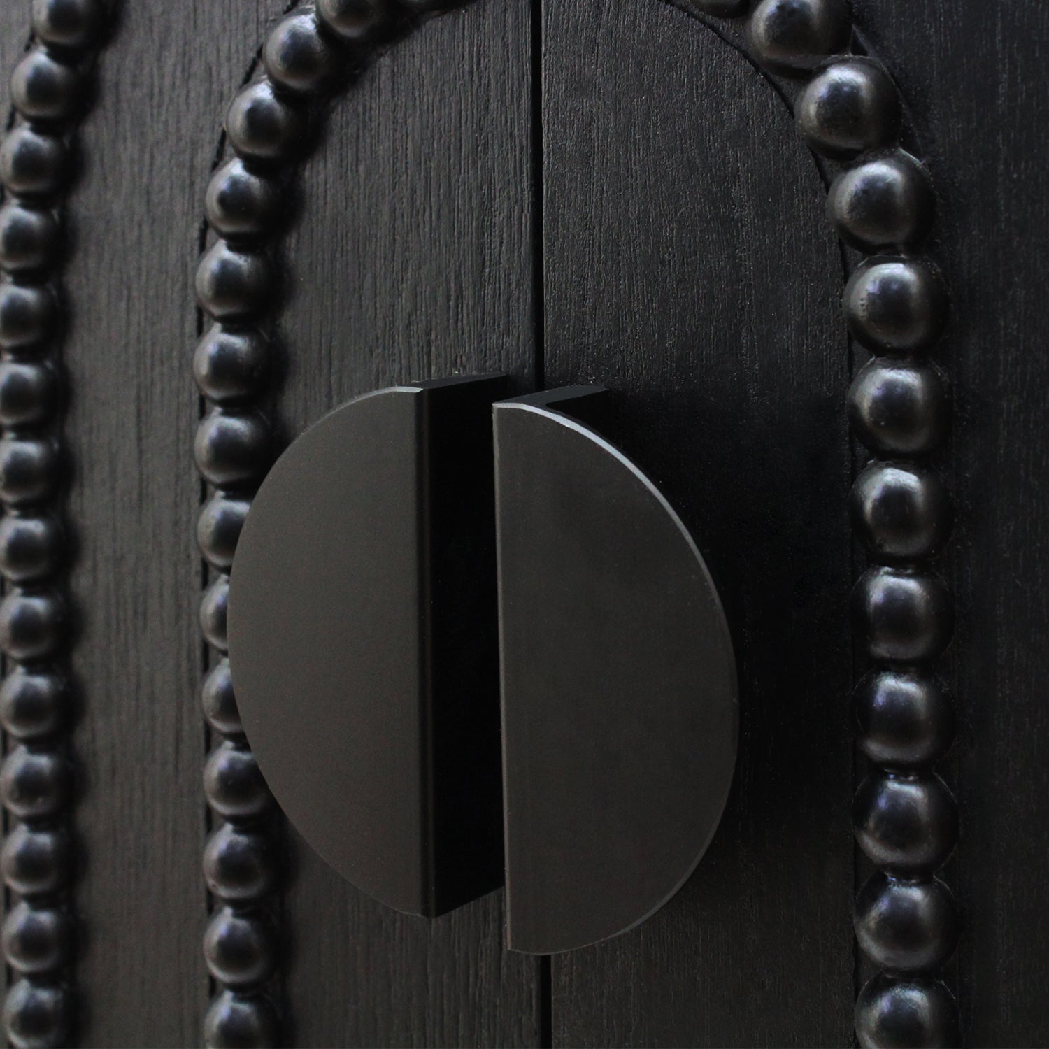 Modern Black Wood Storage Cabinet