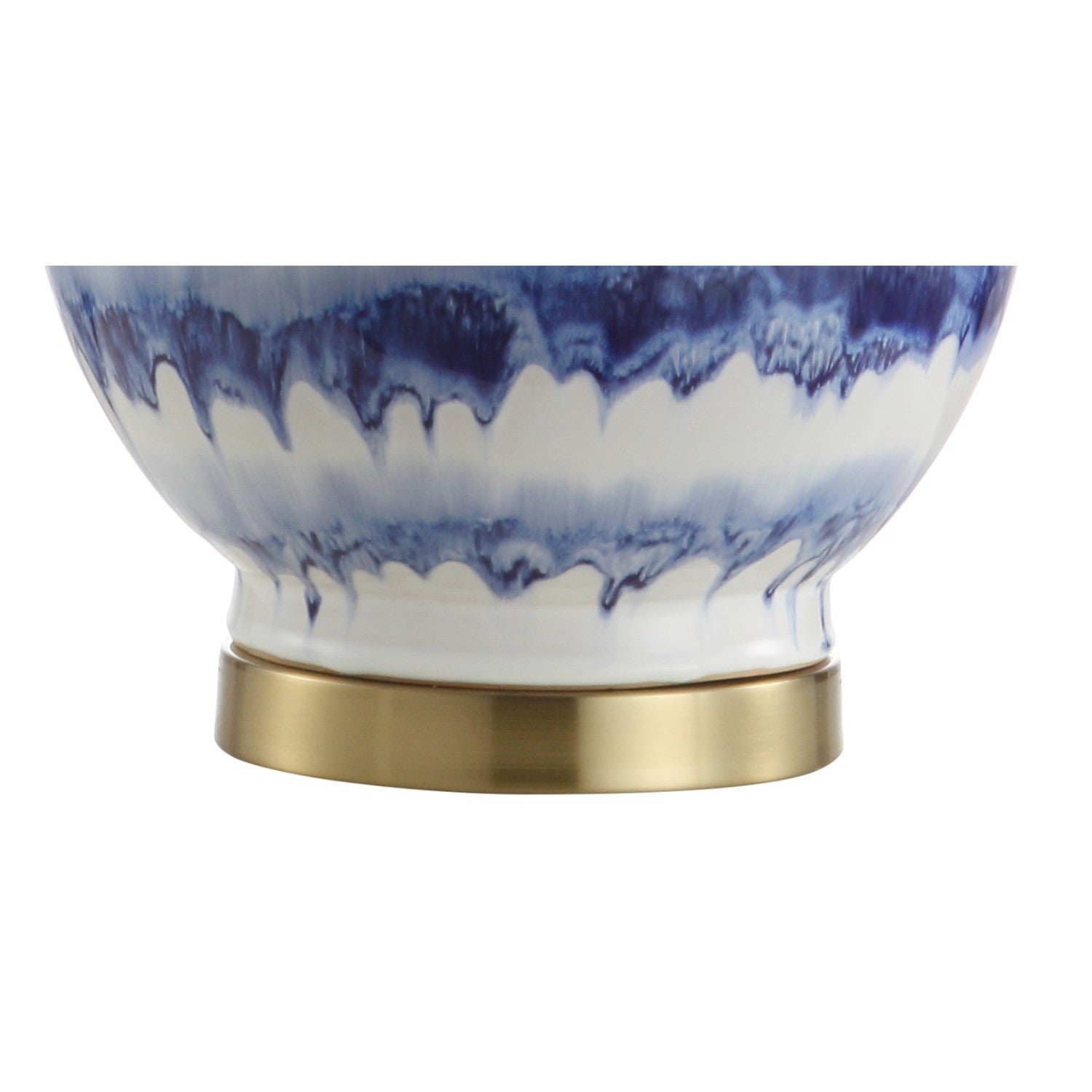 Tucker Striped Ceramic/Metal LED Table Lamp