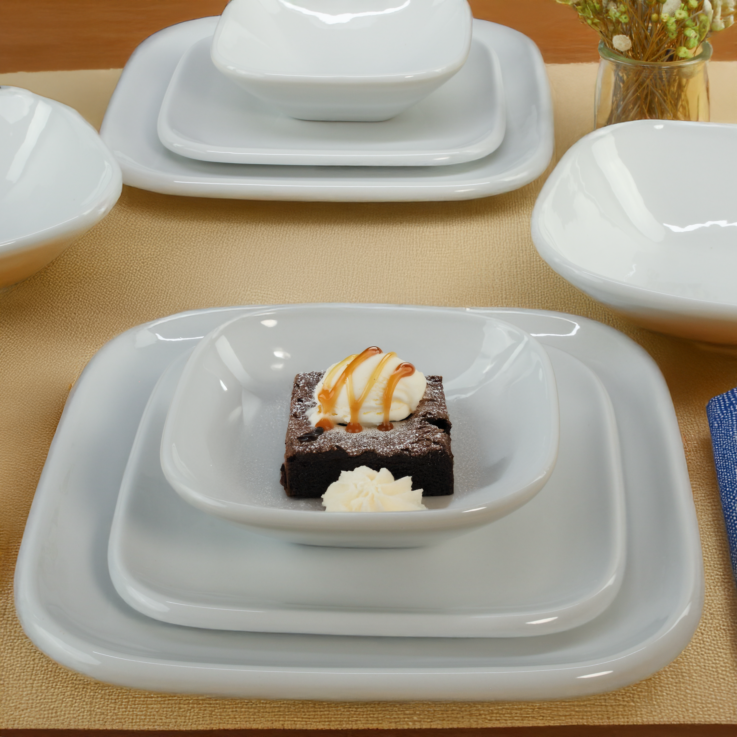 Impulse Square Cereal Bowls, Set of 4