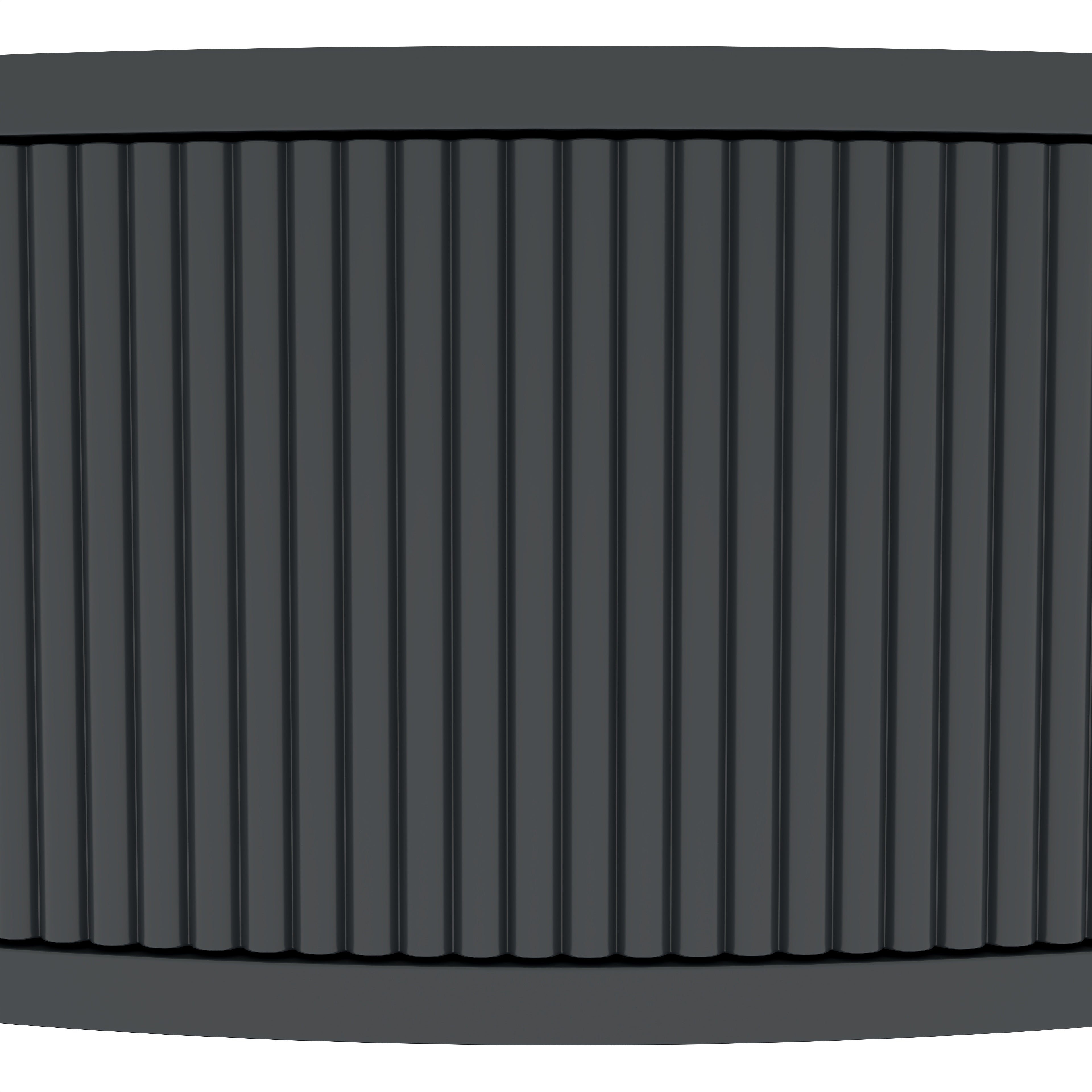 Artisan-Crafted Wave-Pattern Demi-Lune Console Table