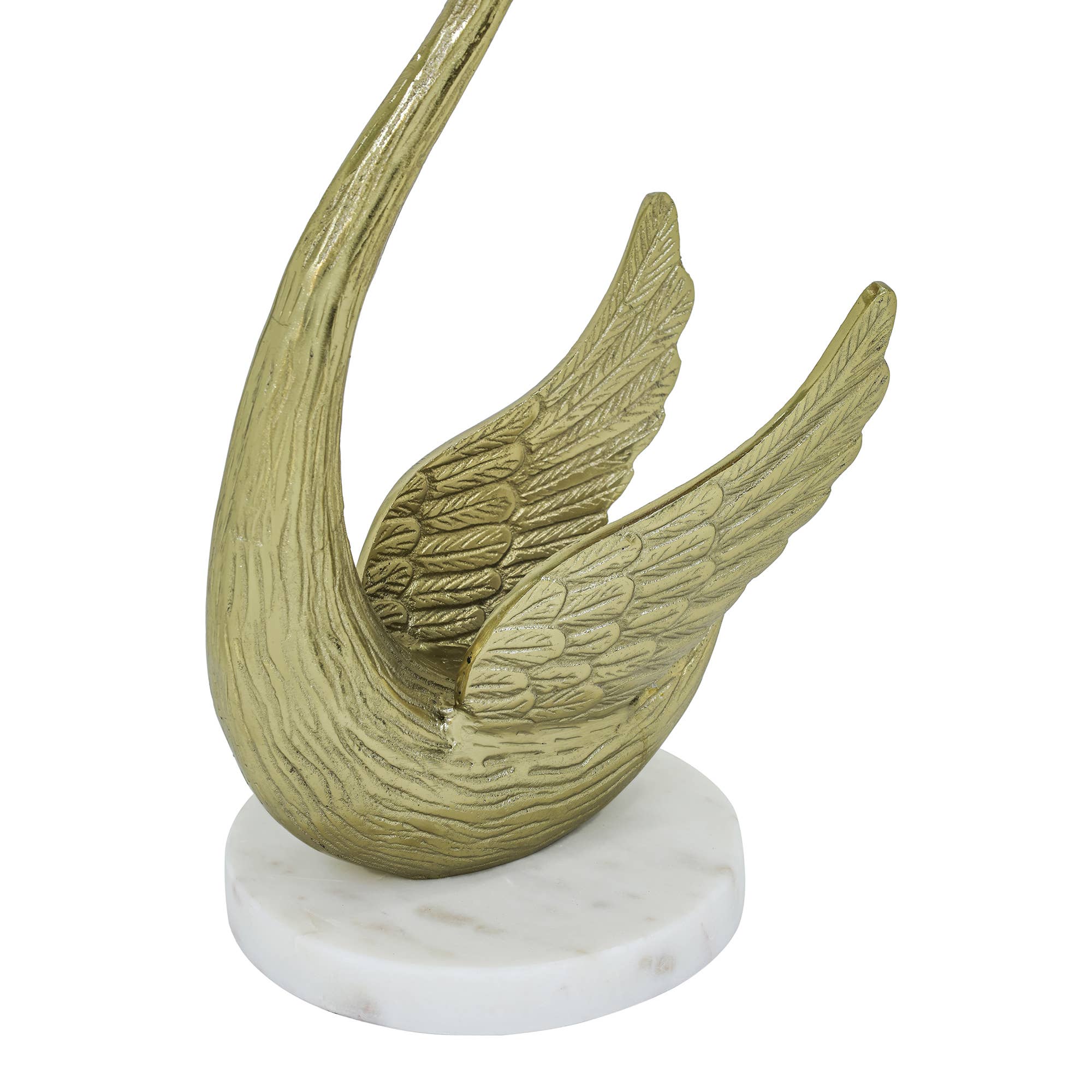 Swan Side Table with Marble Top