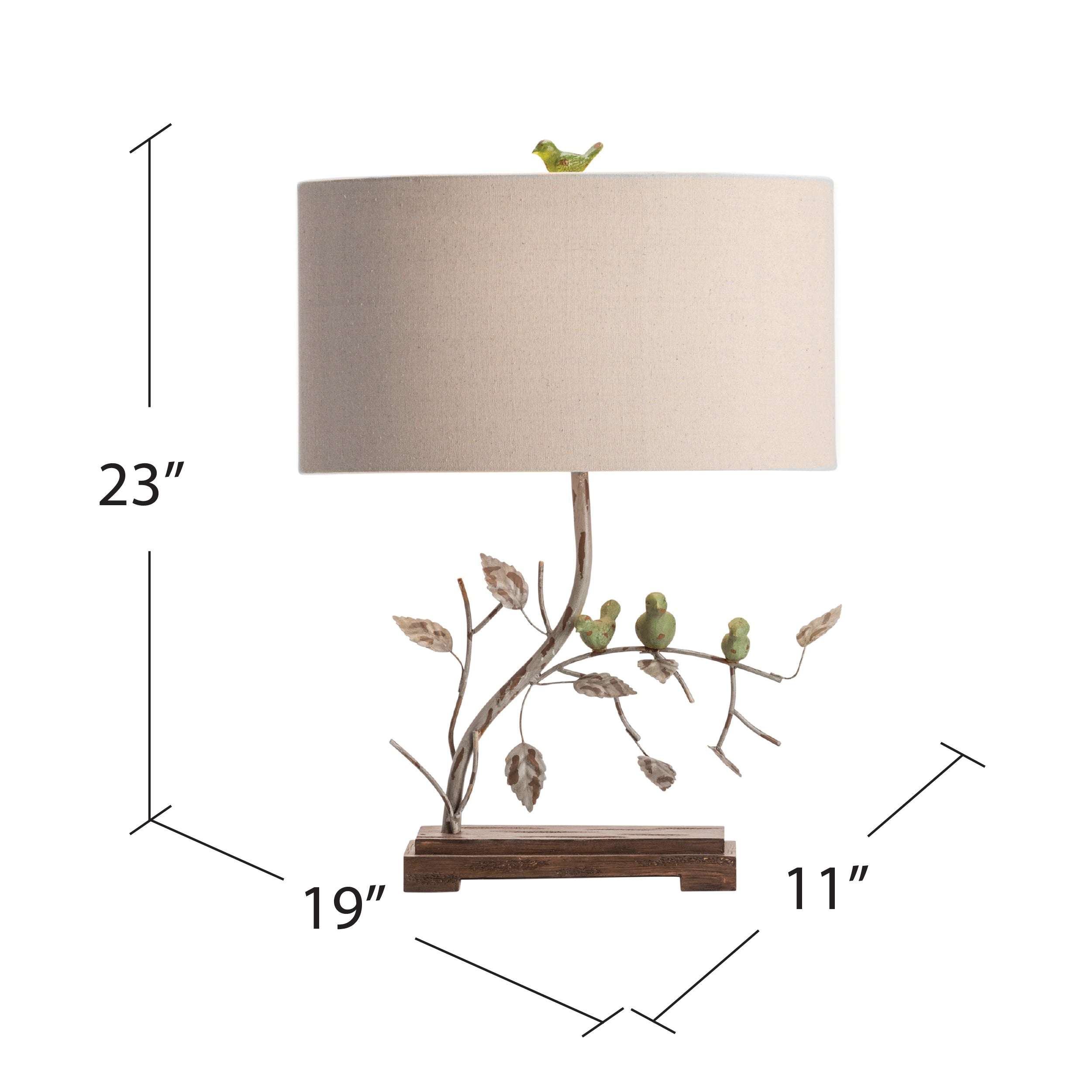 Leaf and Bird Table Lamp