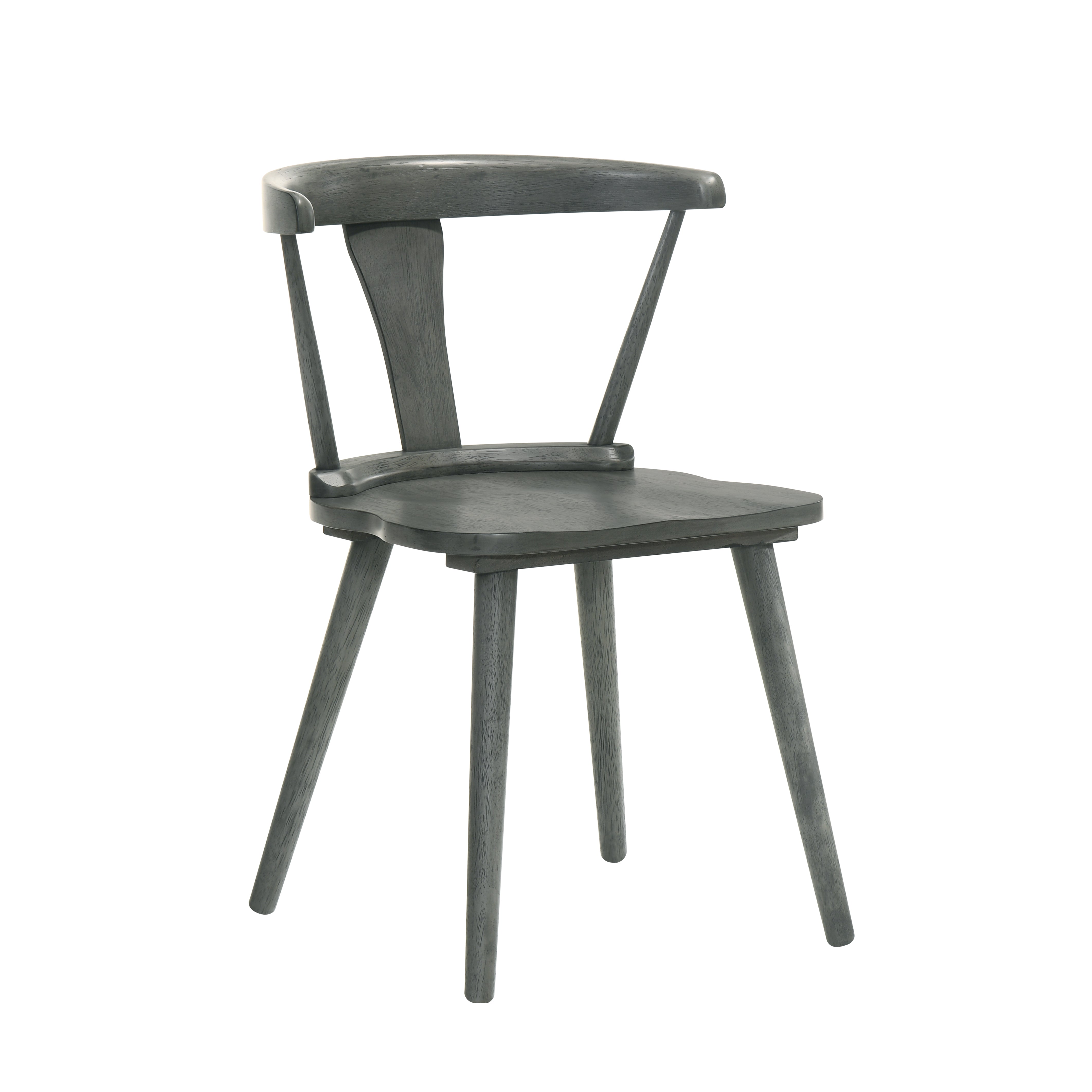 Modern Farmhouse Wood Dining Chairs, Set of 2