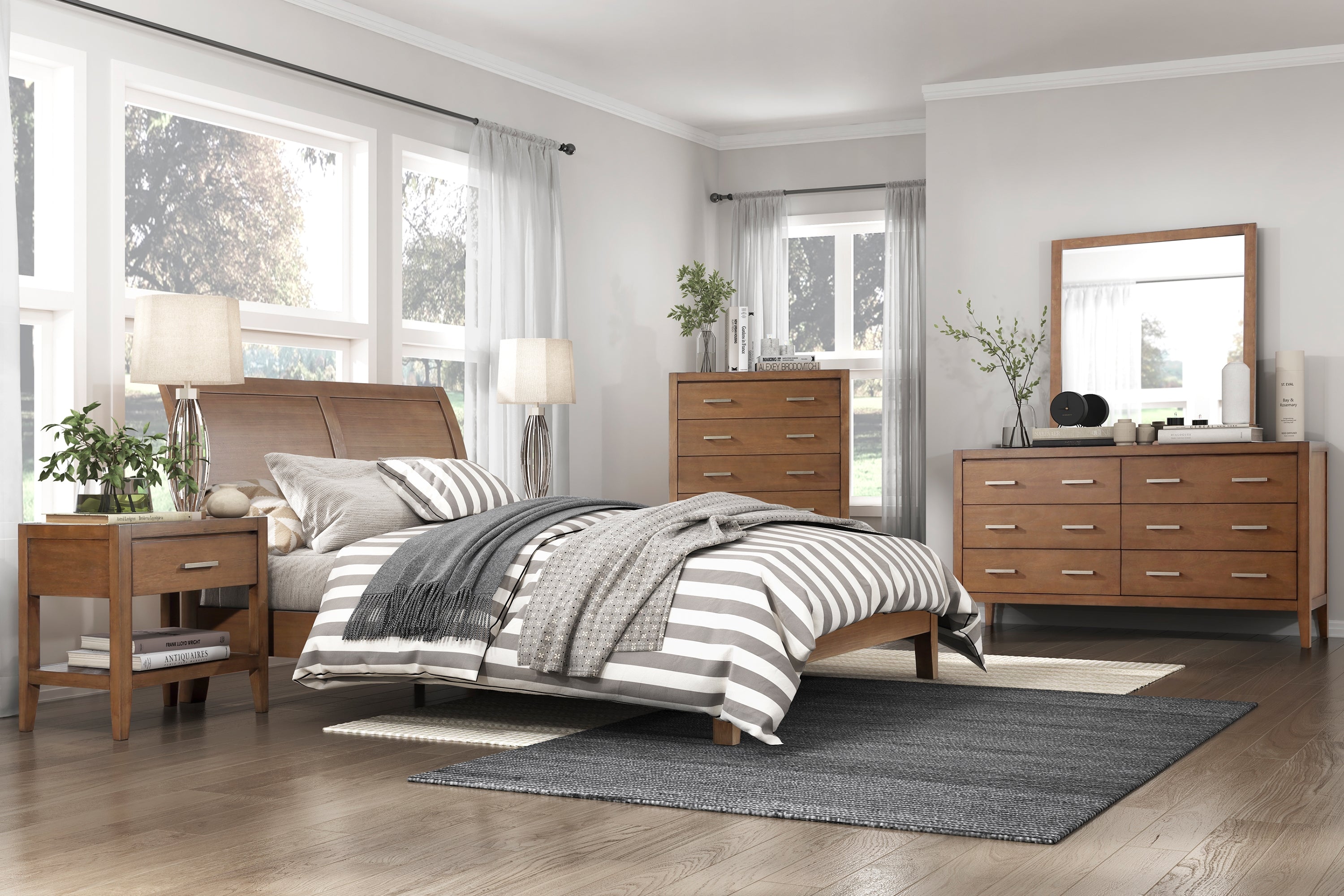 Nightstand with Drawer and Open Shelf
