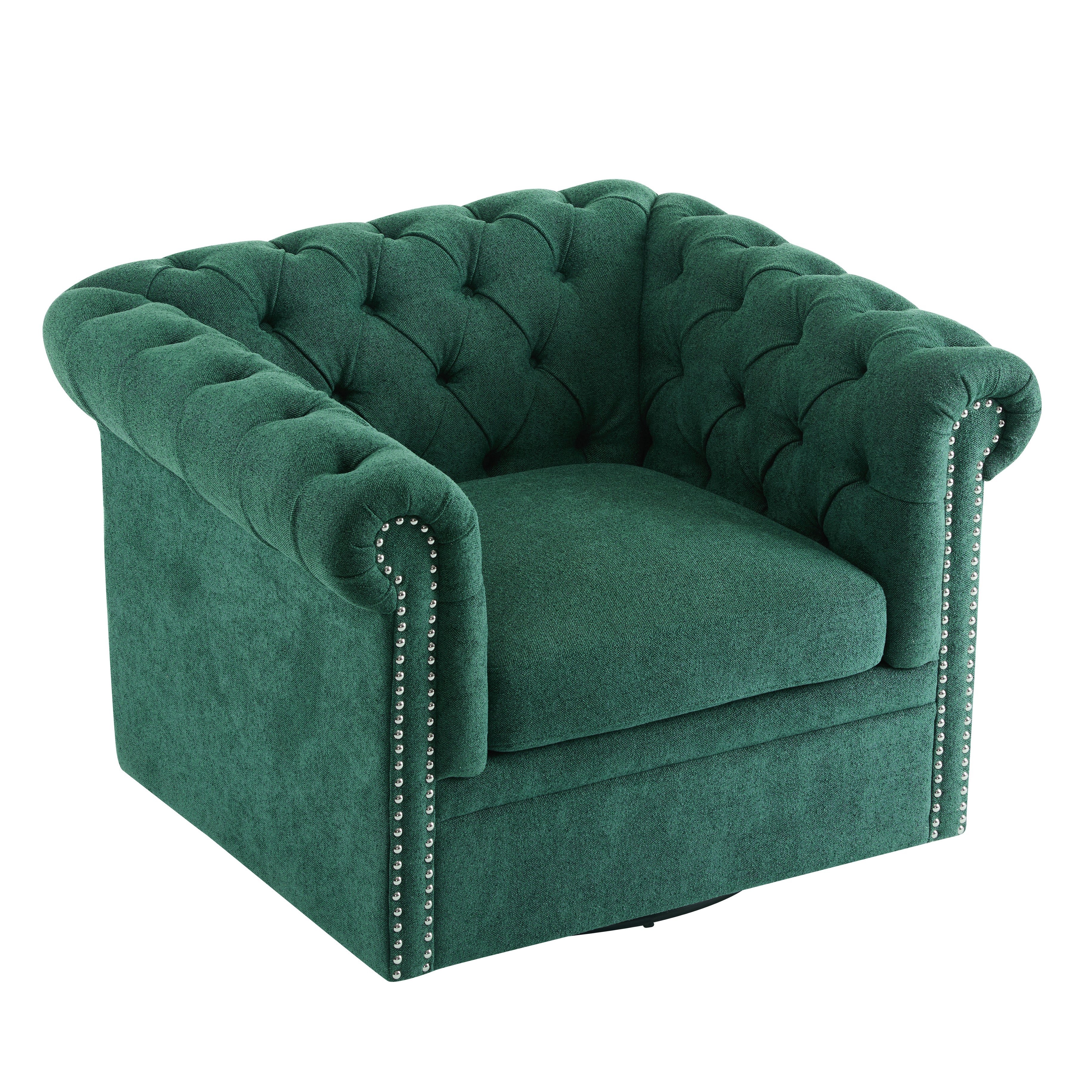 Chesterfield Swivel Club Accent Chair