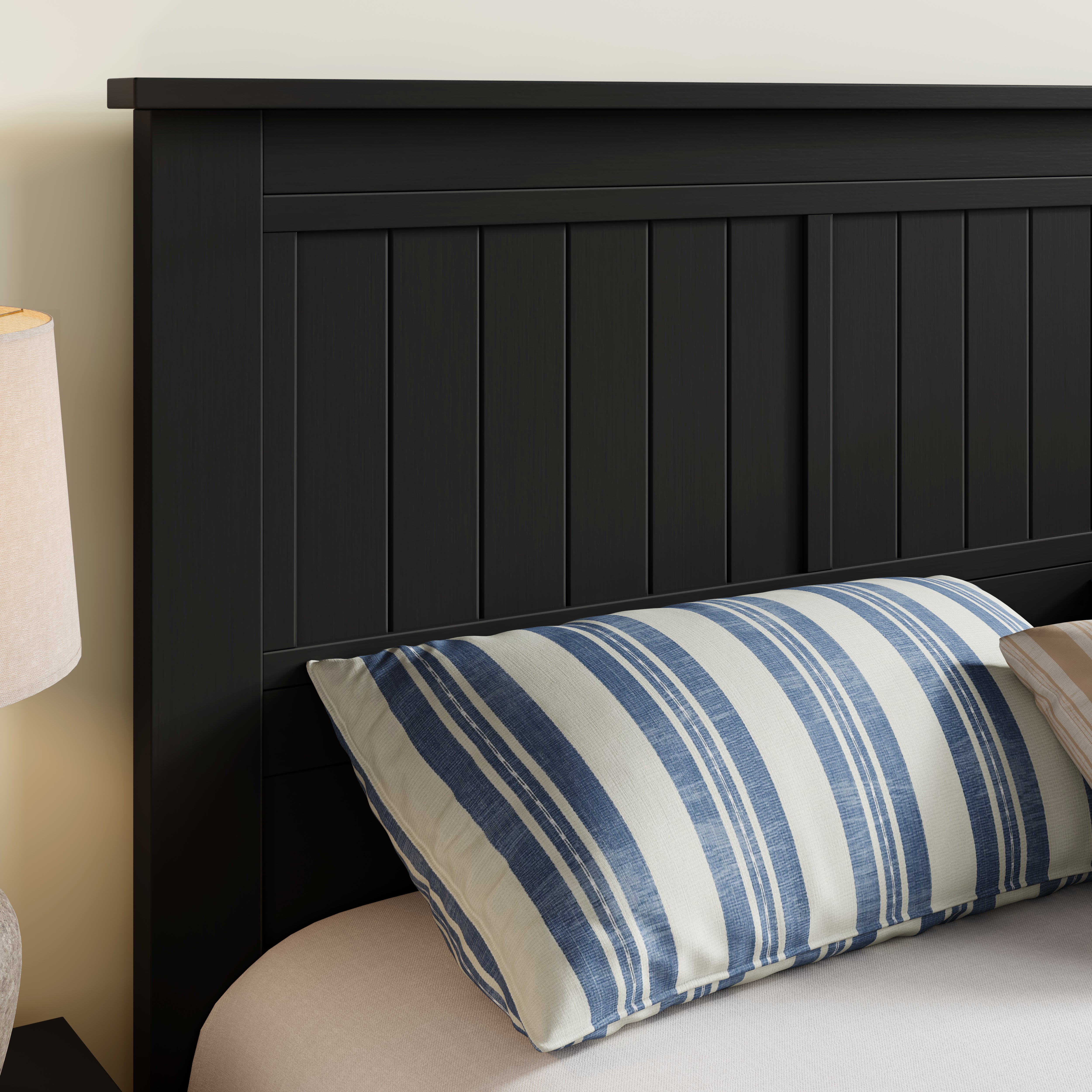 Wilton Window Pane Wood Panel Headboard
