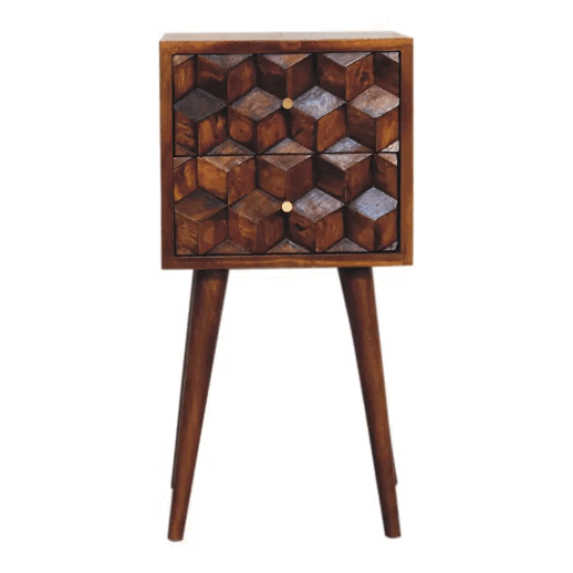 Nightstand with 2 Drawers and Tapered Legs