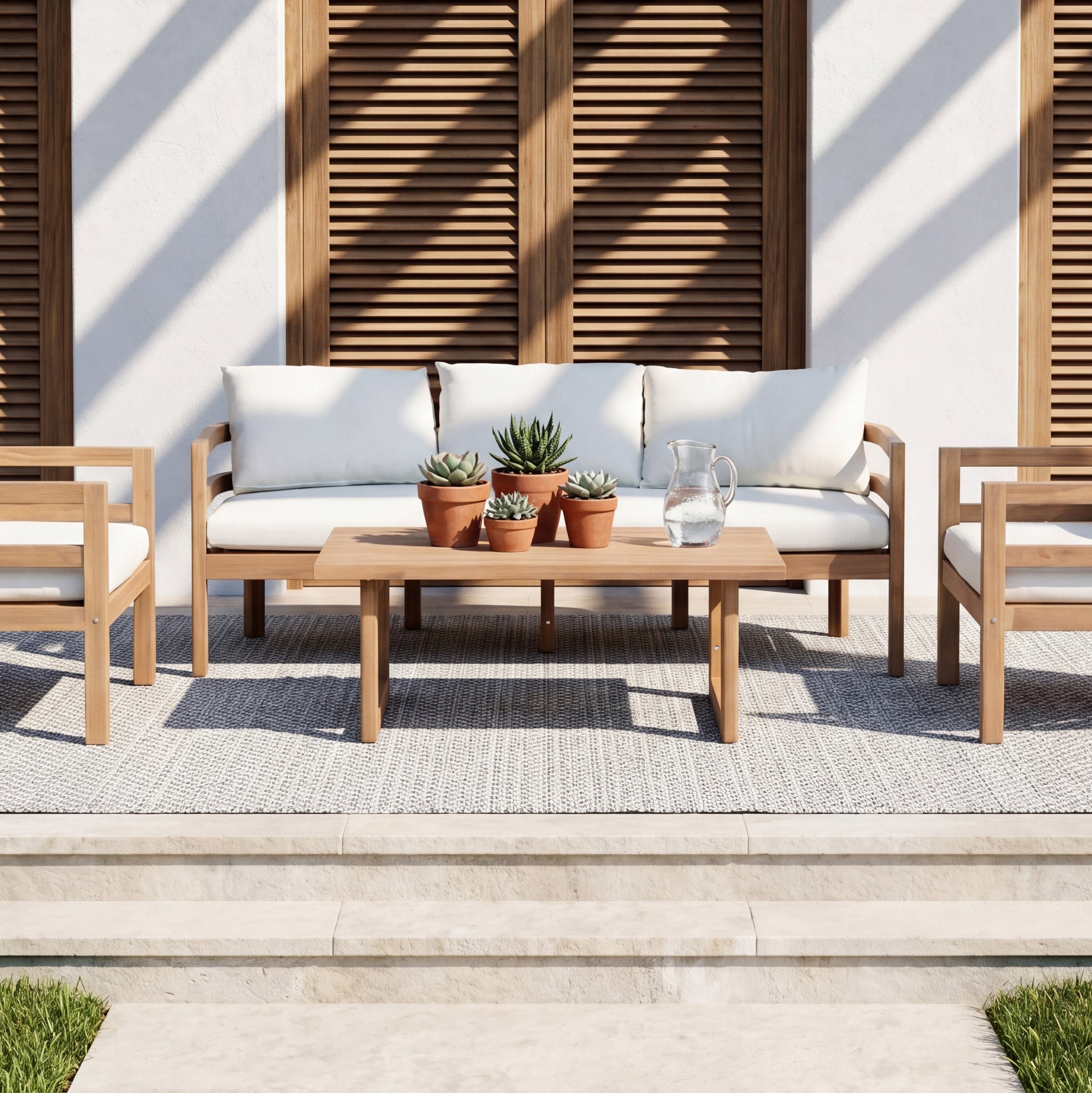 Alger Outdoor 3 Seater Sofa Set