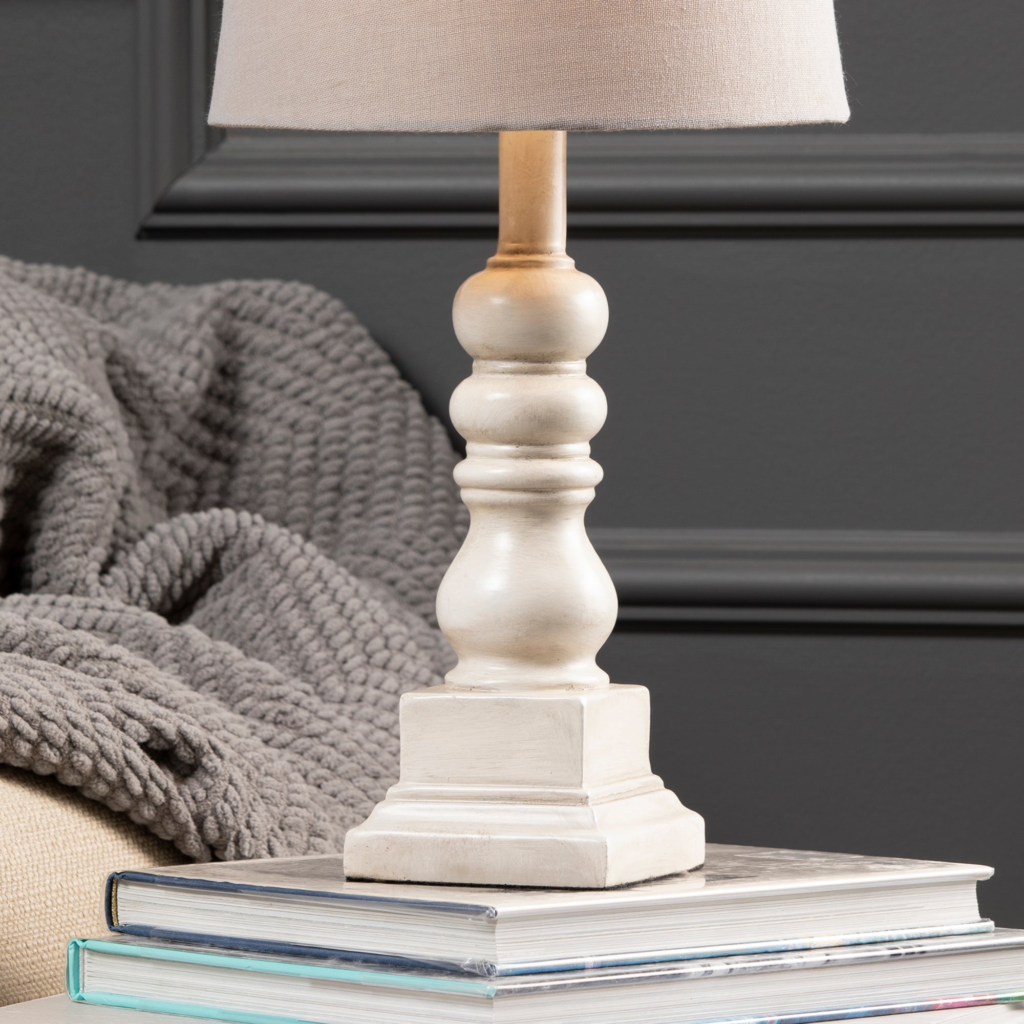 White Table Lamp With Shade
