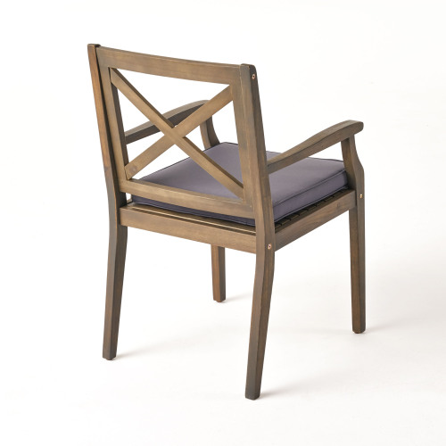 Perla Outdoor Dining Chairs with Cushions, Set of 2
