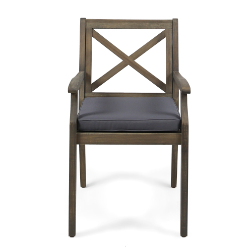 Perla Outdoor Dining Chairs with Cushions, Set of 2