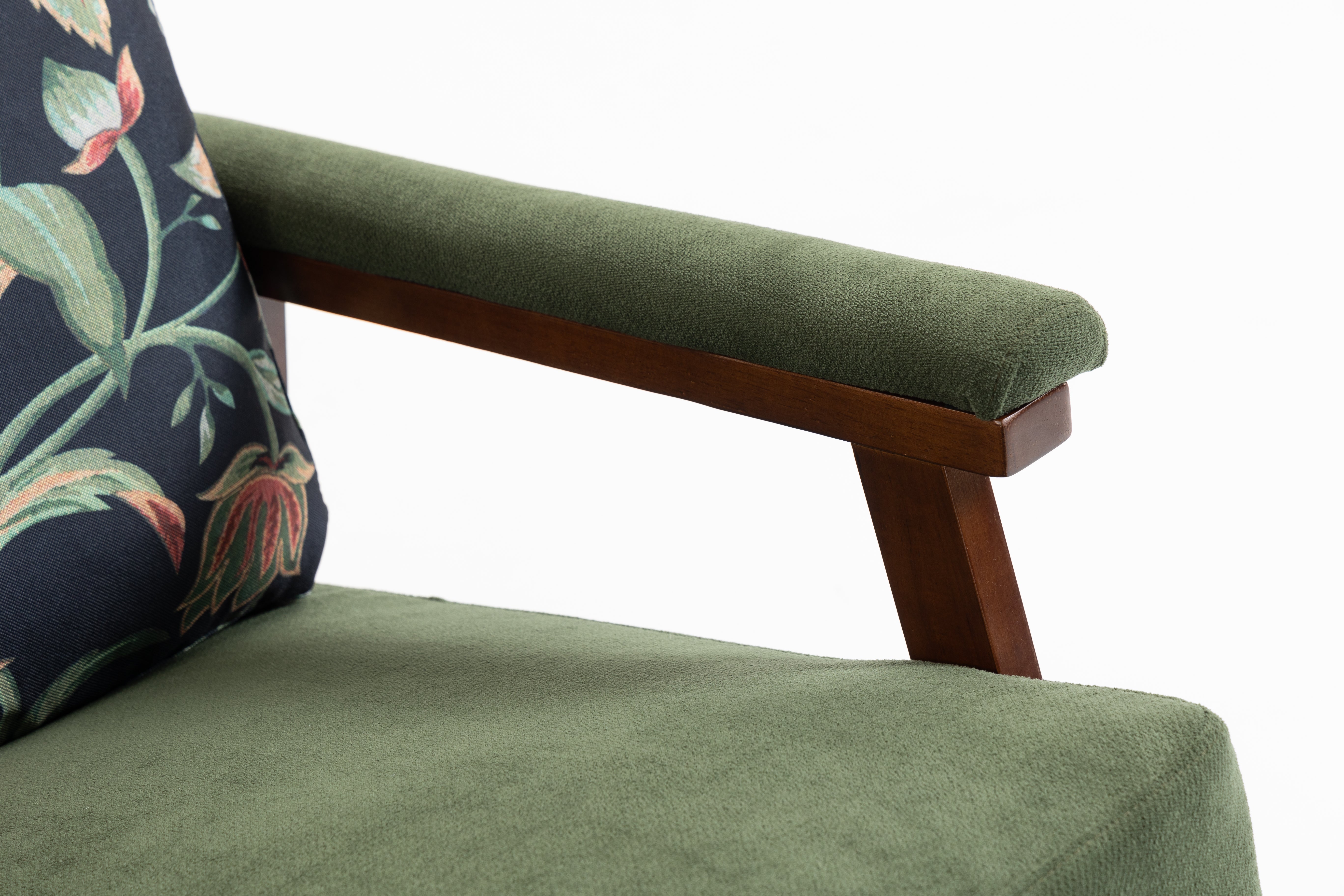 Mid Century Modern Rocking Chair with Wood Frame