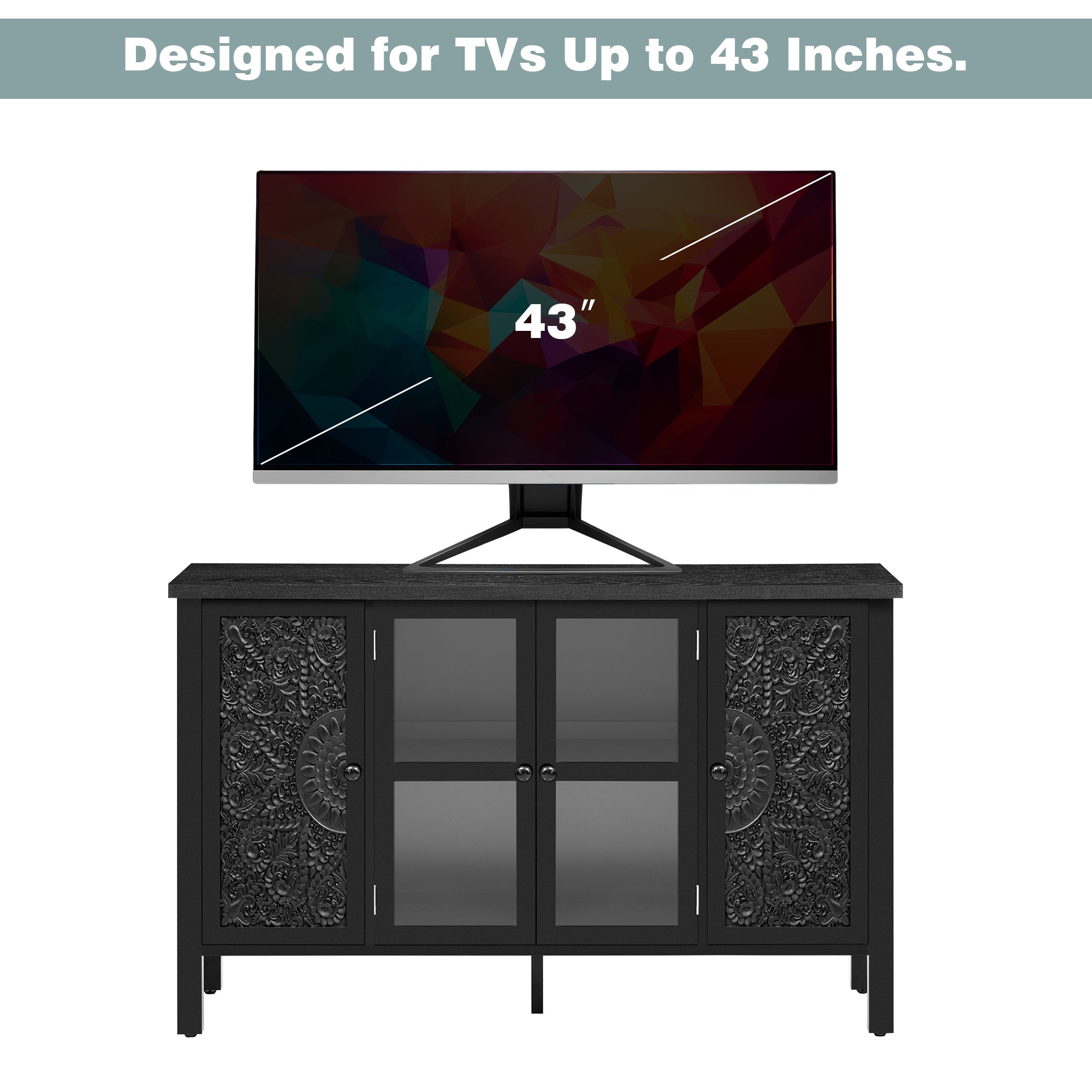 Carved Wood TV Stand