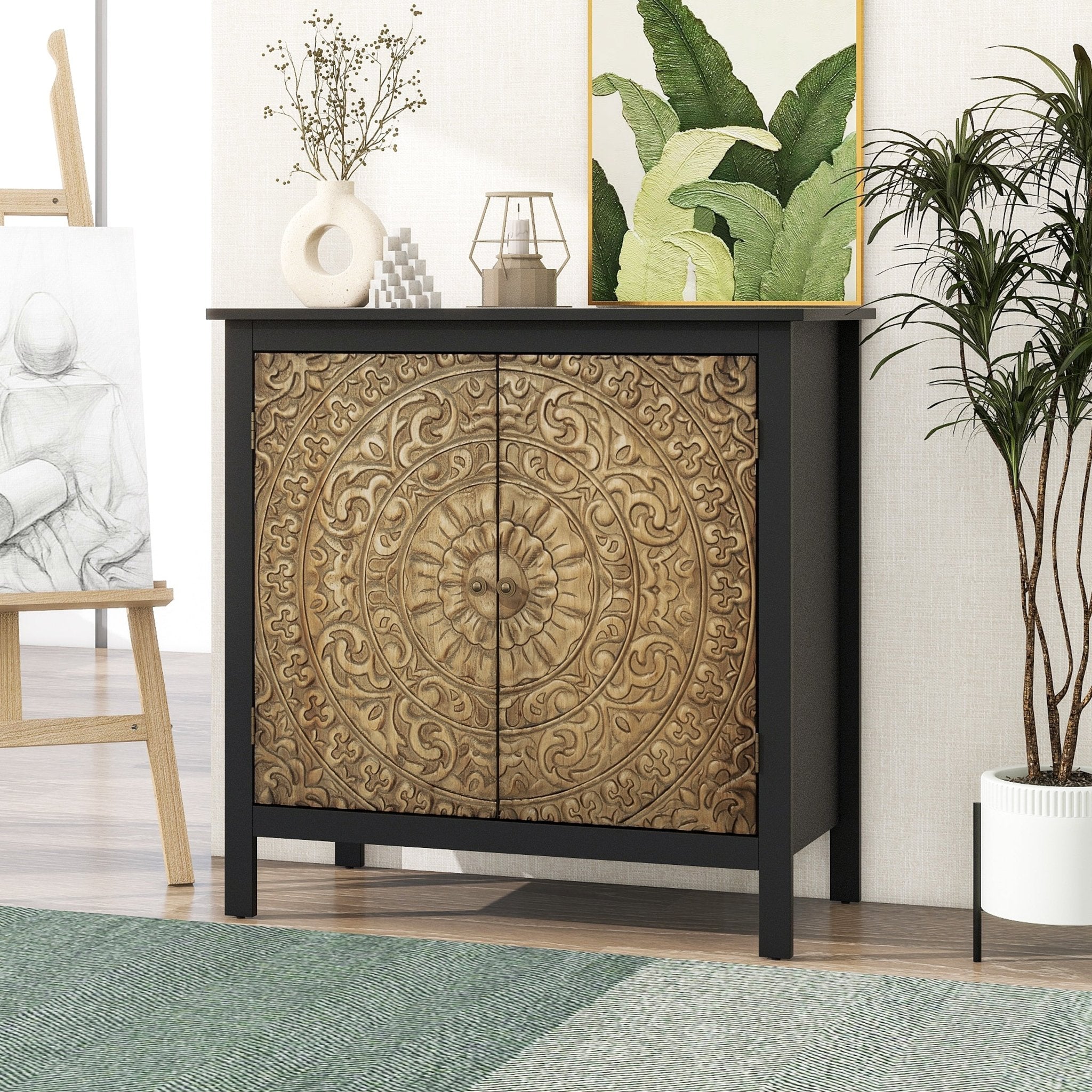 Cabinet with 2 Doors and 2 Shelves - Cabinets