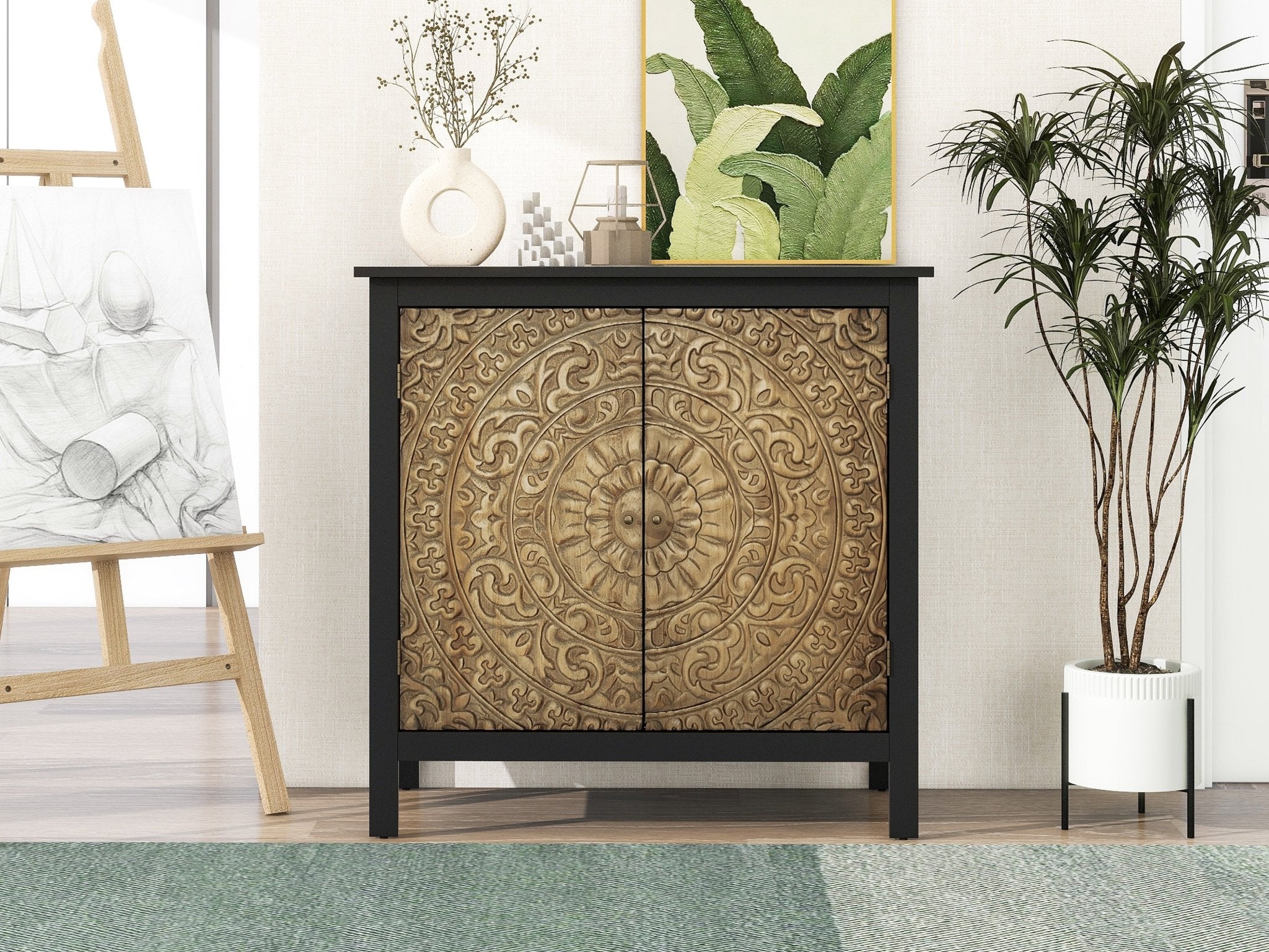 Cabinet with 2 Doors and 2 Shelves - Cabinets