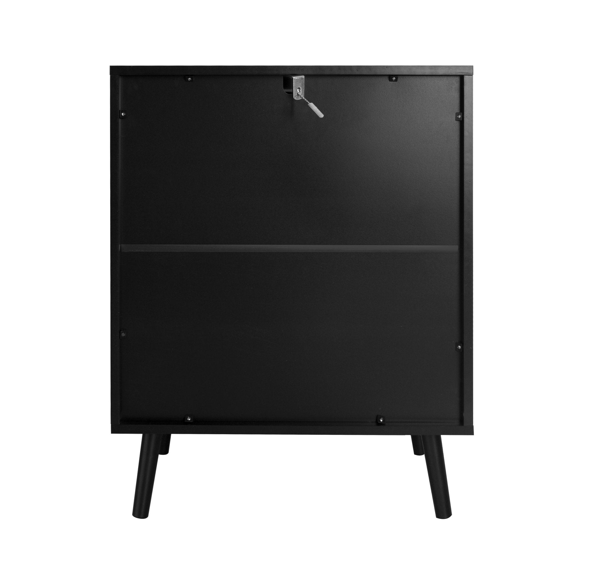 Cabinet with 3 Drawers and Hand - Carved Design - Cabinets