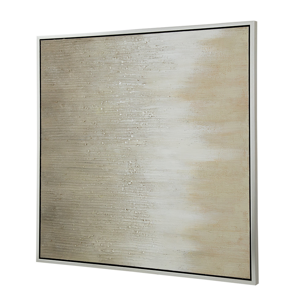 Hand-painted Canvas Wall Art with Square Frame