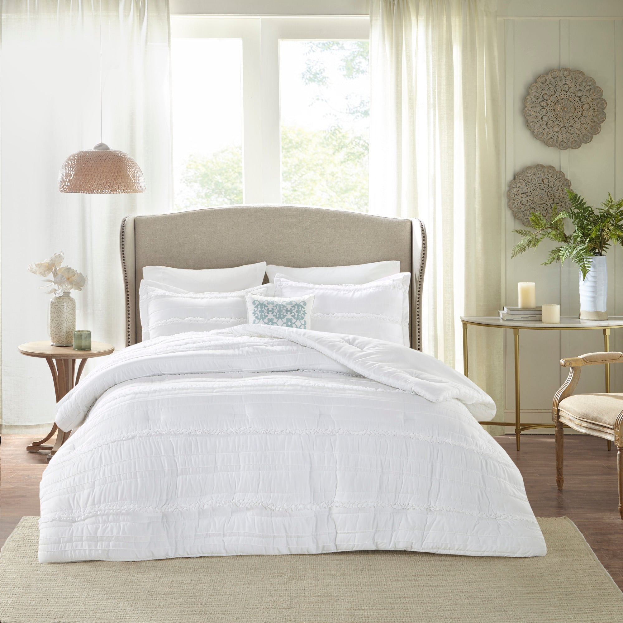 Celeste 5-Piece Microfiber Ruffled Comforter Set