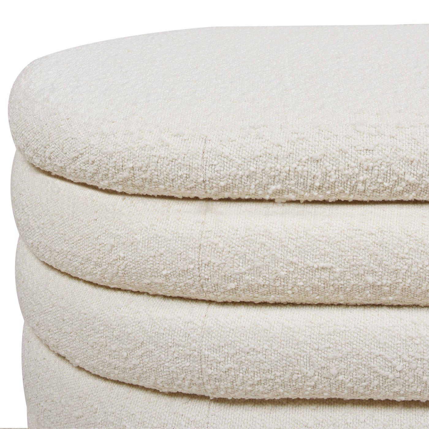 Capstone Oval Lid - Up Upholstered Storage Bench with Horizontal Tufting - Storage Benches & Ottomans