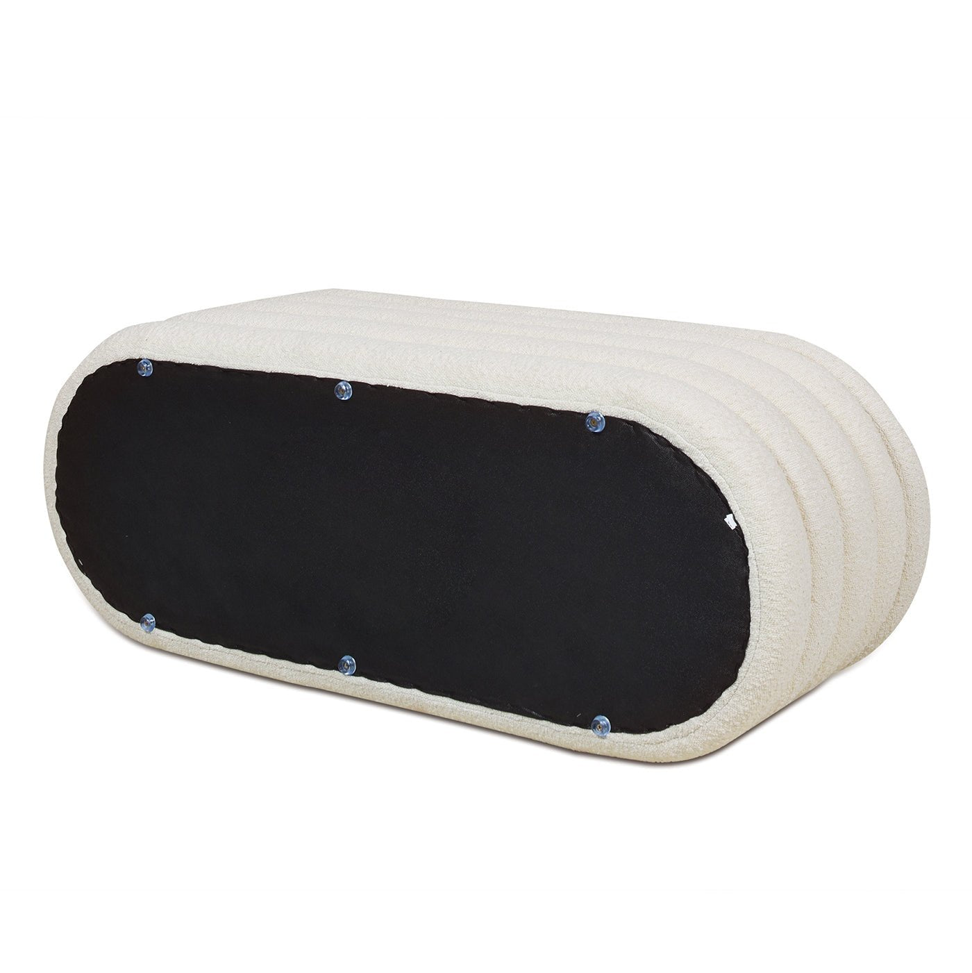 Capstone Oval Lid - Up Upholstered Storage Bench with Horizontal Tufting - Storage Benches & Ottomans