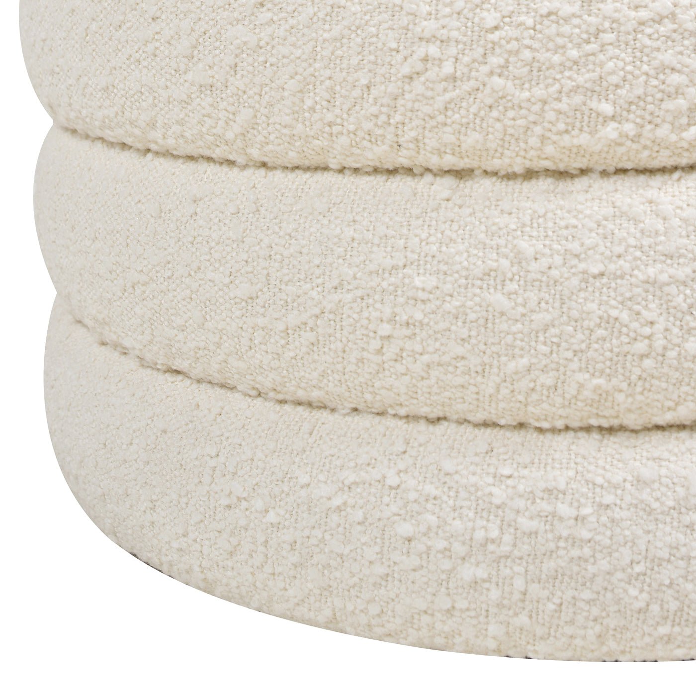 Capstone Oversized Round Ottoman with Hidden Storage Compartment - Storage Benches & Ottomans
