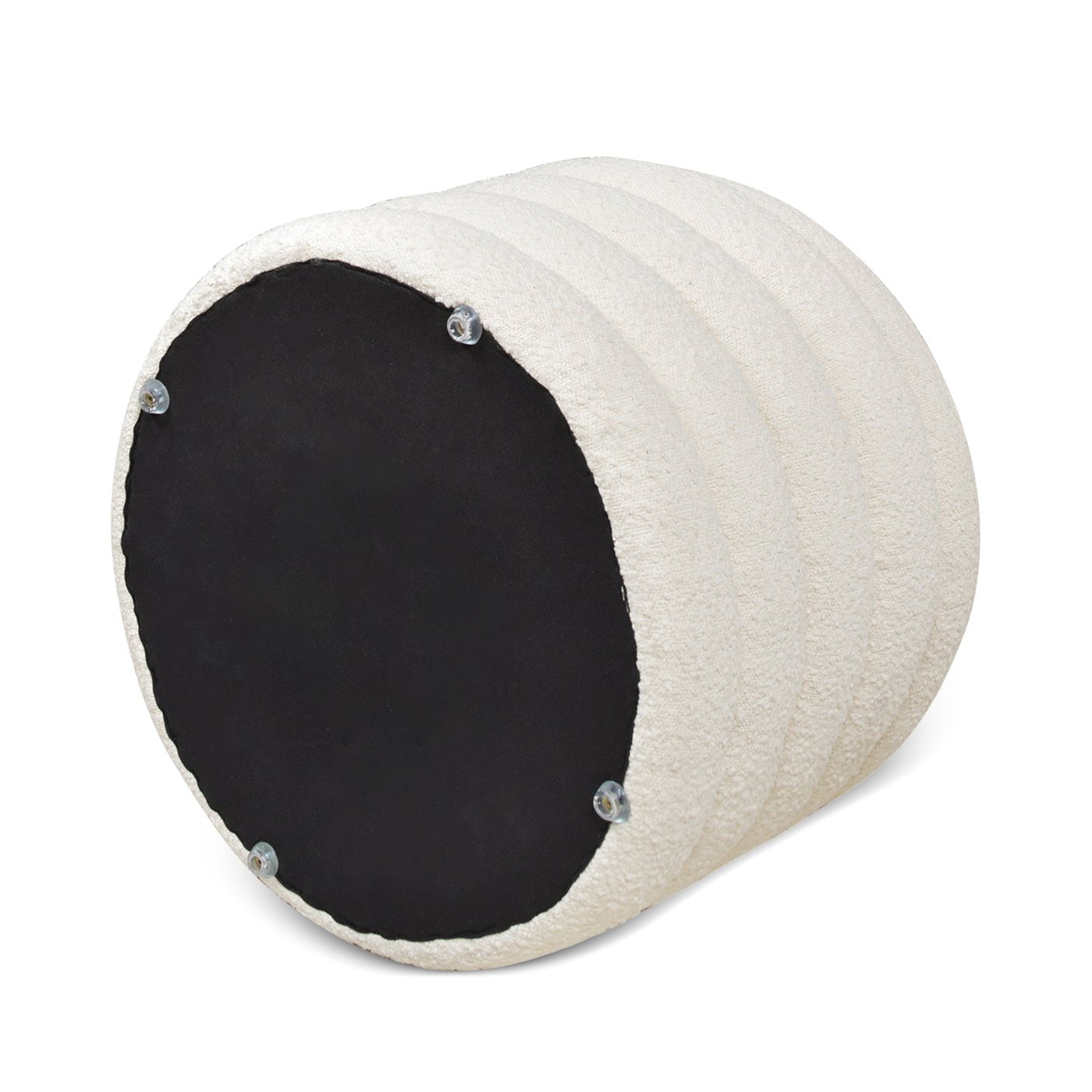 Capstone Oversized Round Ottoman with Hidden Storage Compartment - Storage Benches & Ottomans