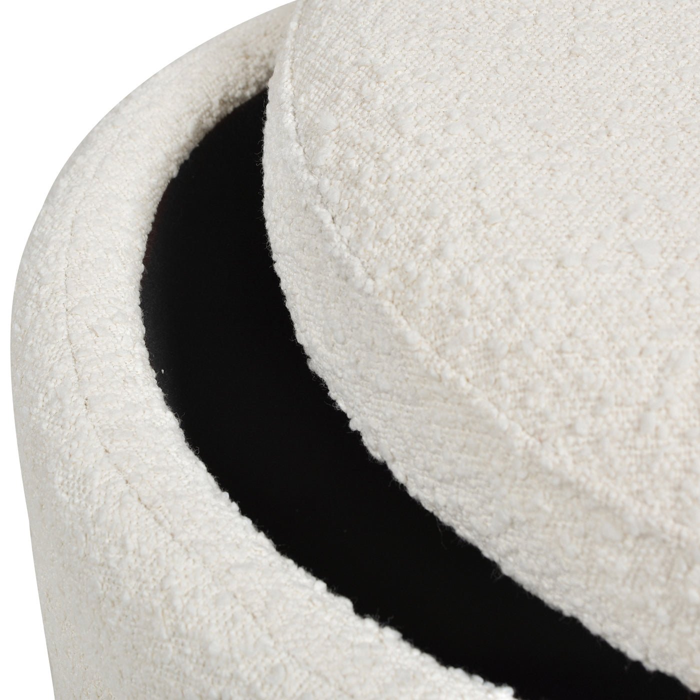 Capstone Oversized Round Ottoman with Hidden Storage Compartment - Storage Benches & Ottomans