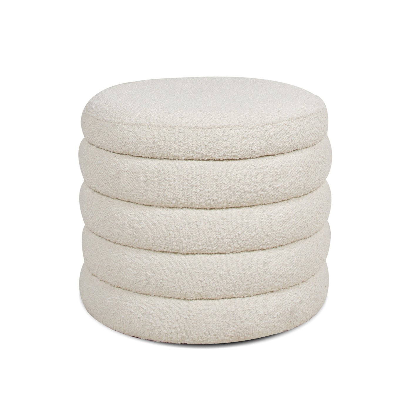 Capstone Oversized Round Ottoman with Hidden Storage Compartment - Storage Benches & Ottomans