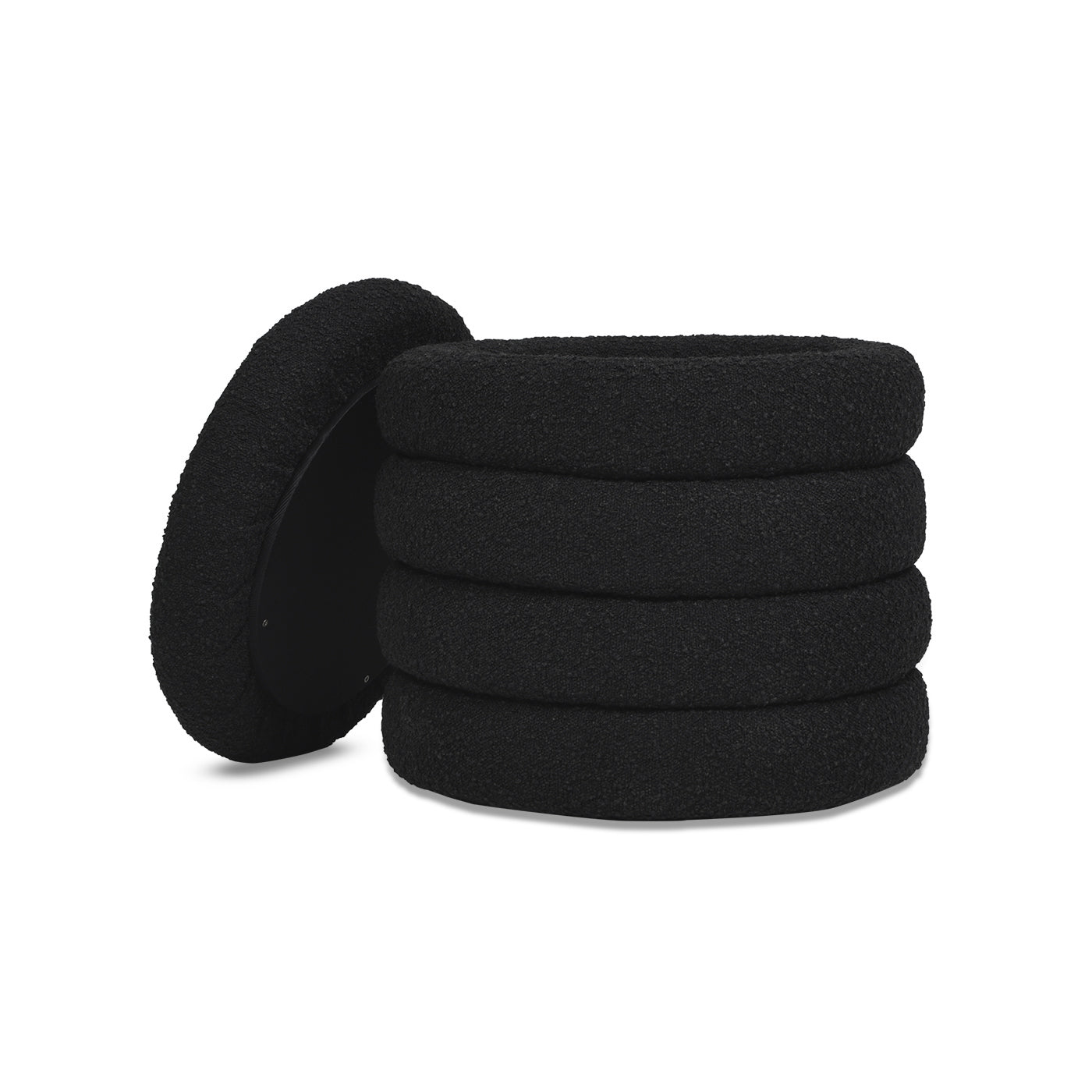Capstone Oversized Round Ottoman with Hidden Storage Compartment - Storage Benches & Ottomans