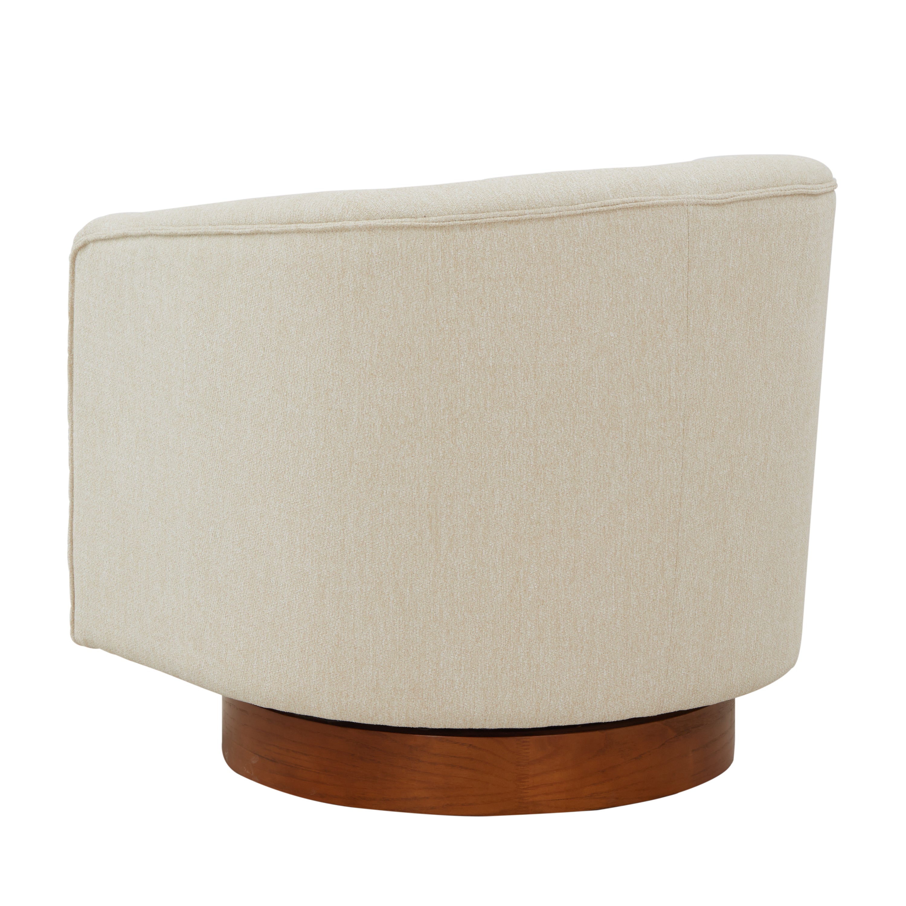 Miramar Swivel Club Accent Chair with Wood Base