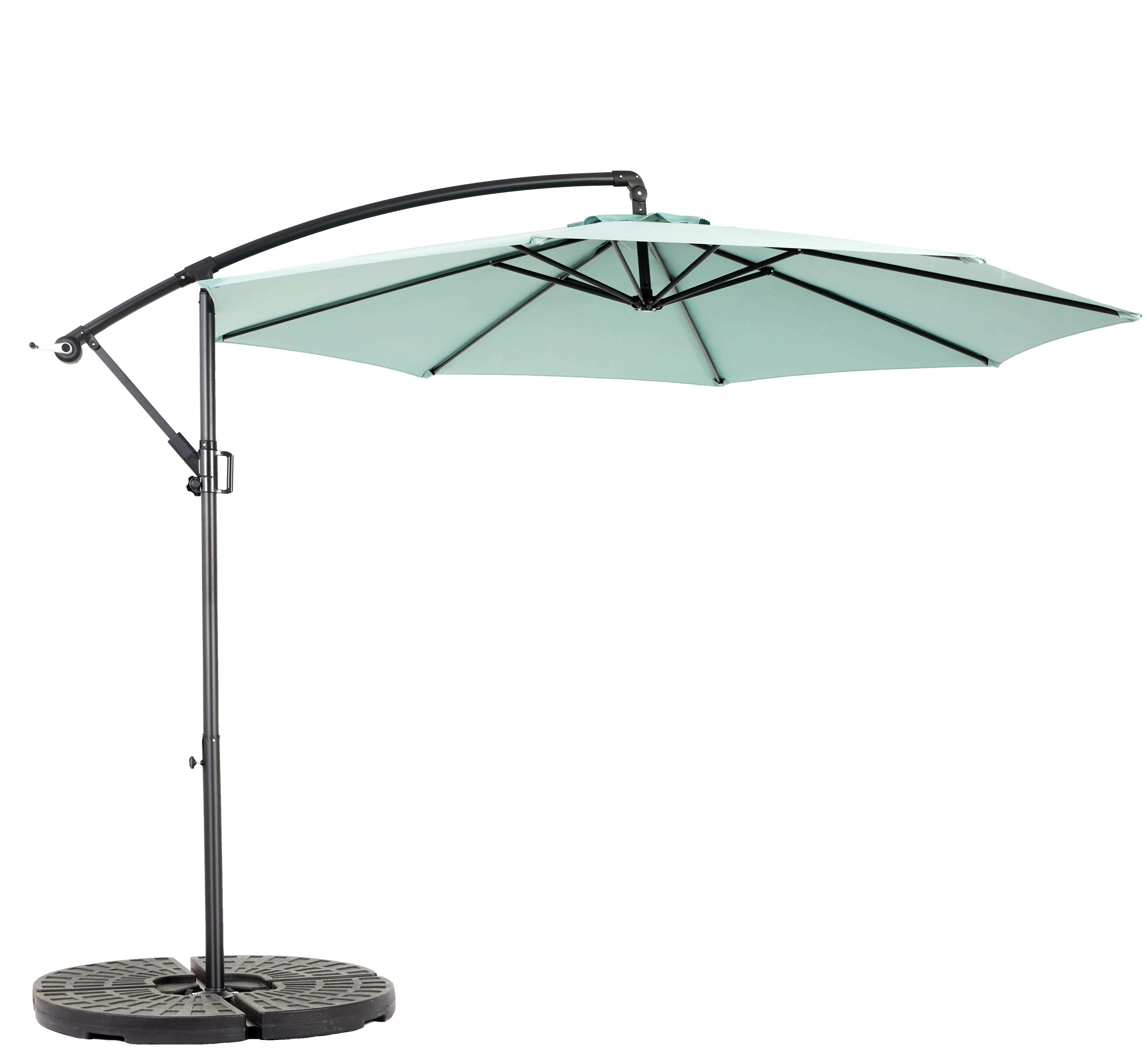 10' Offset Hanging Market Patio Umbrella w/Easy Tilt Adjustment, Base Not Included