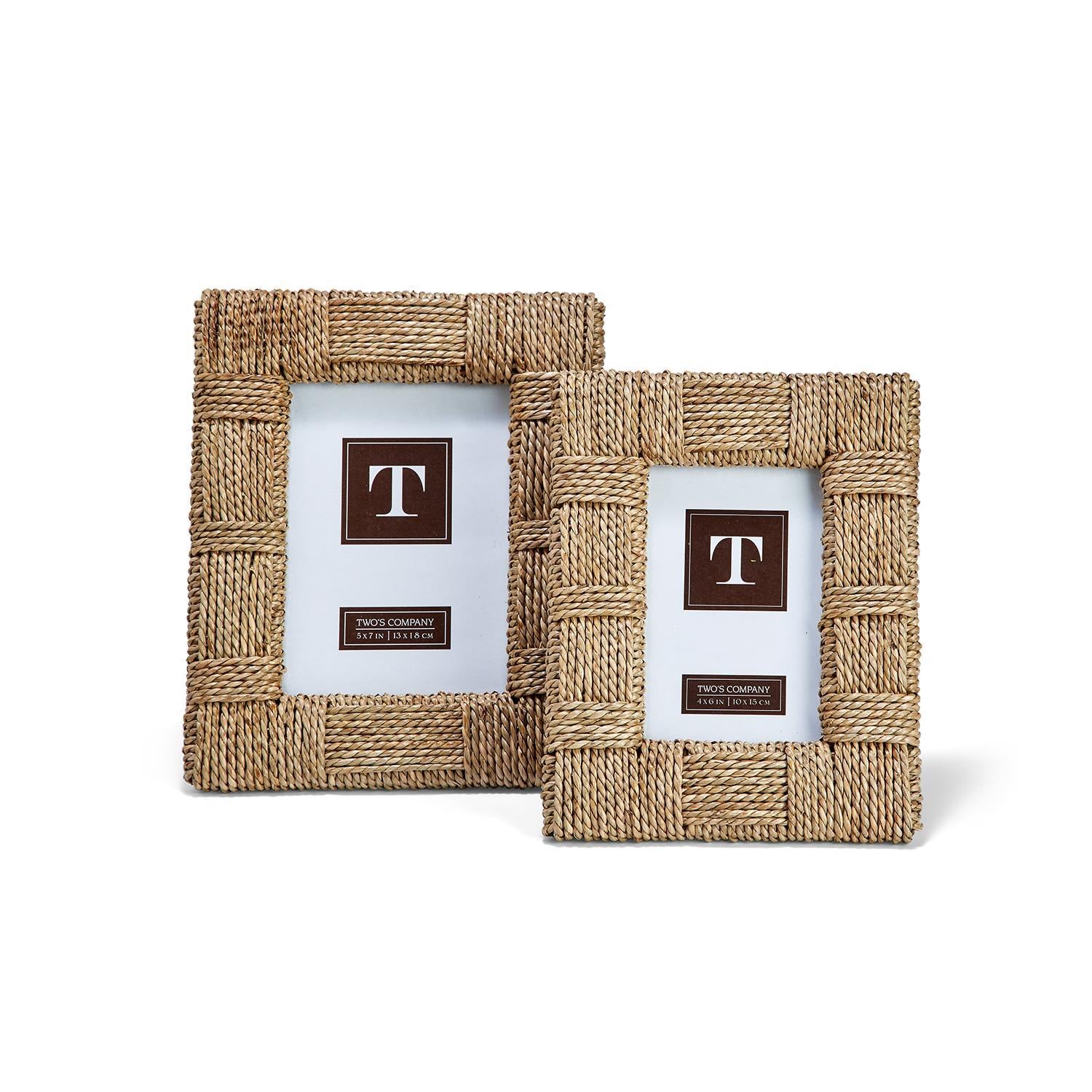 Sea Grass Photo Frame, Set of 2