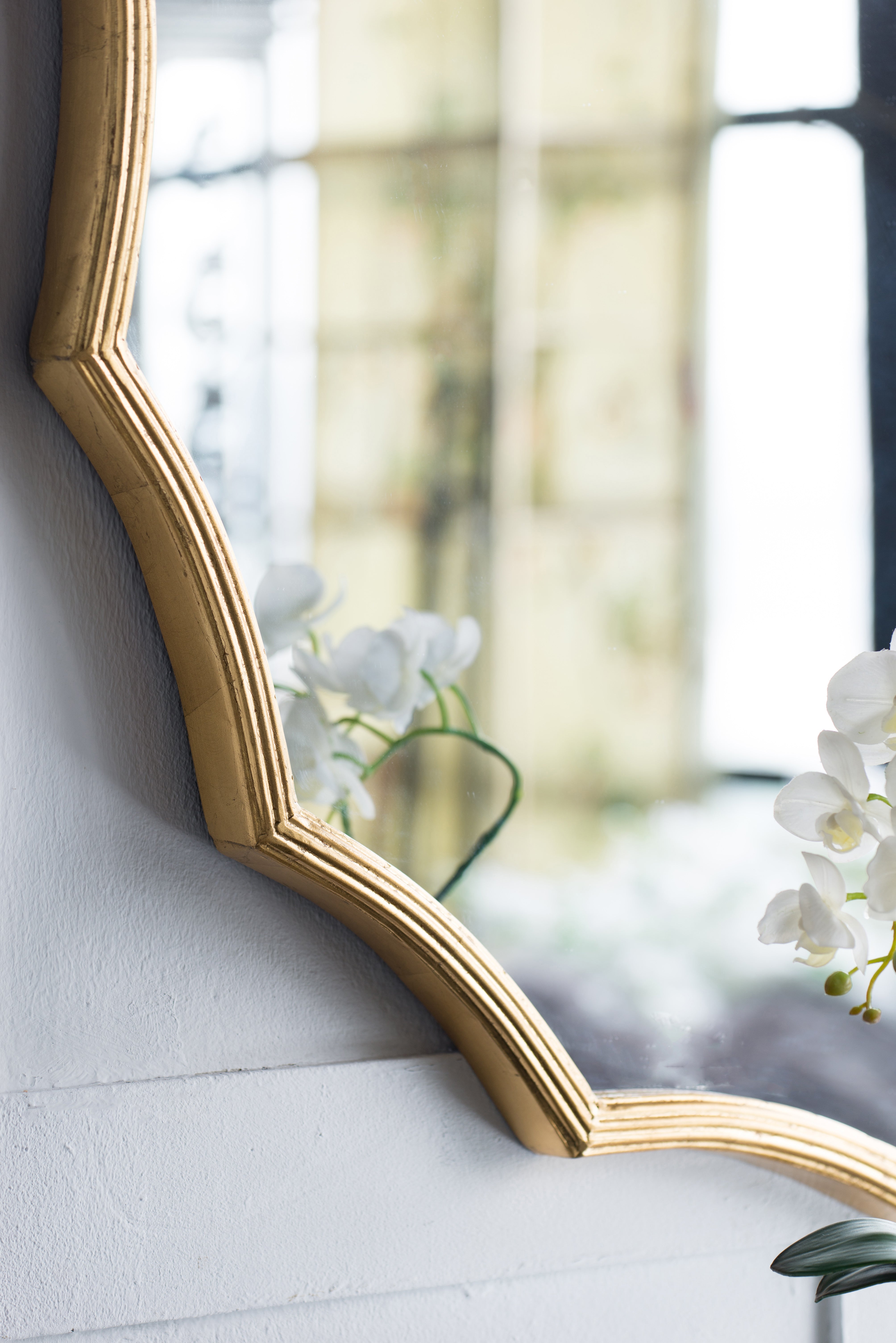 Wall Mirror with Sunburst Design and Iron Frame