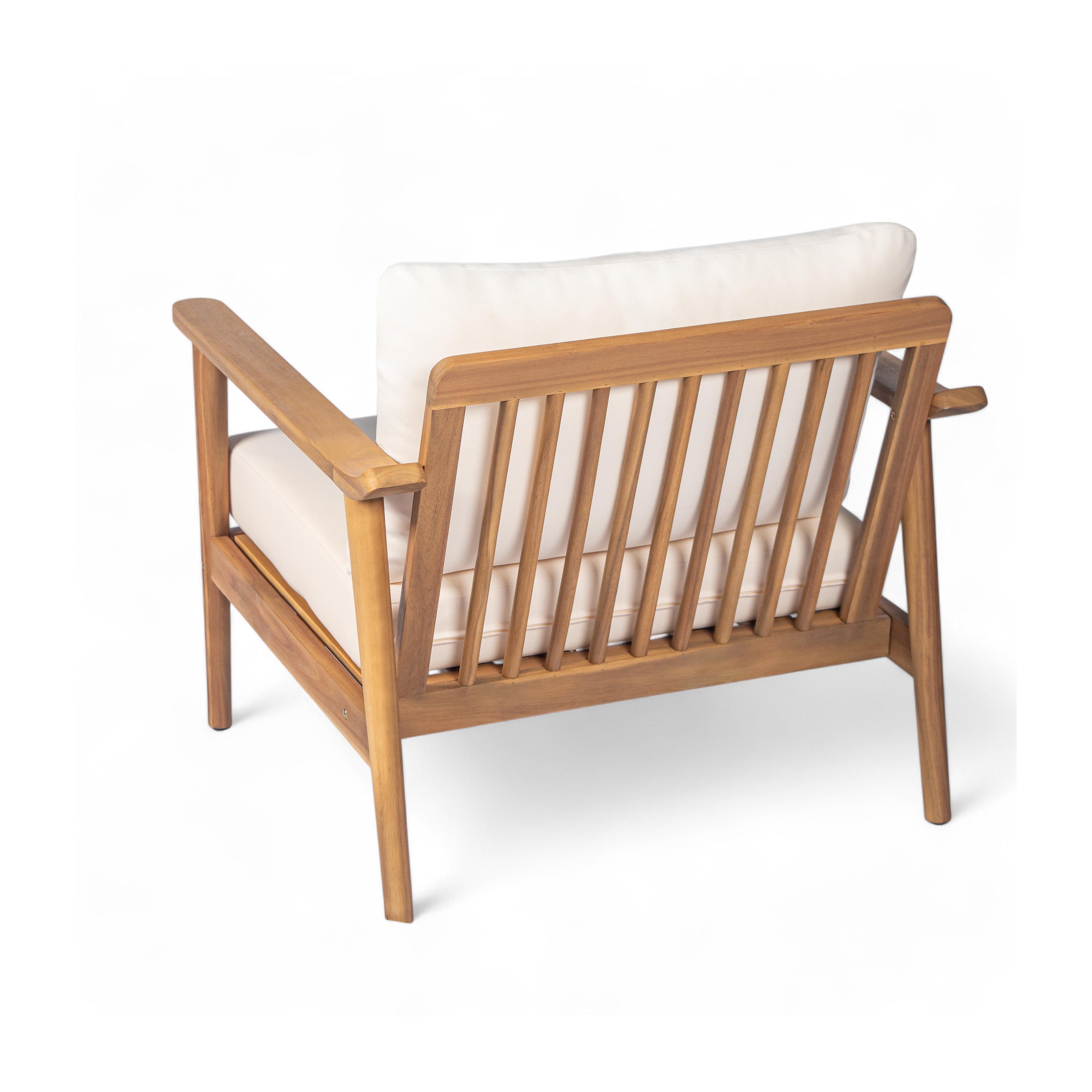 Mid-Century Modern Outdoor Lounge Chair with Cushions