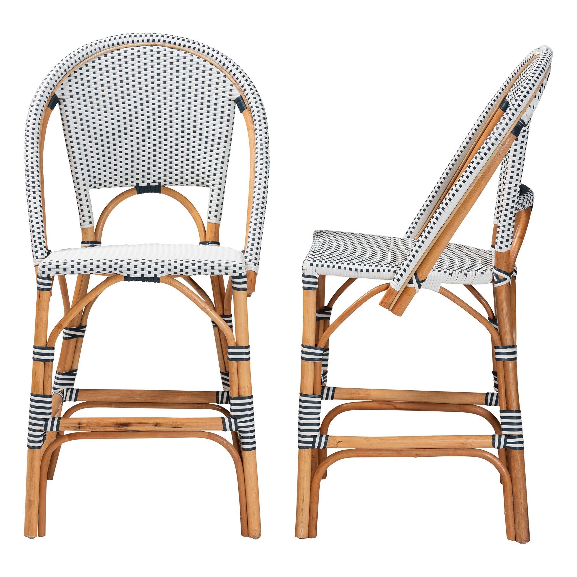Lexi Rattan 2-Piece Counter Stool Set