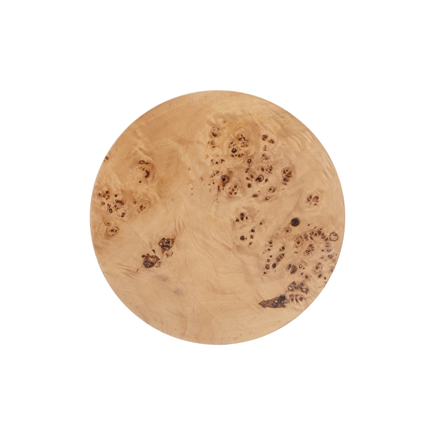 29.5" Side Table with Round Table Top and Burl Wood Frame