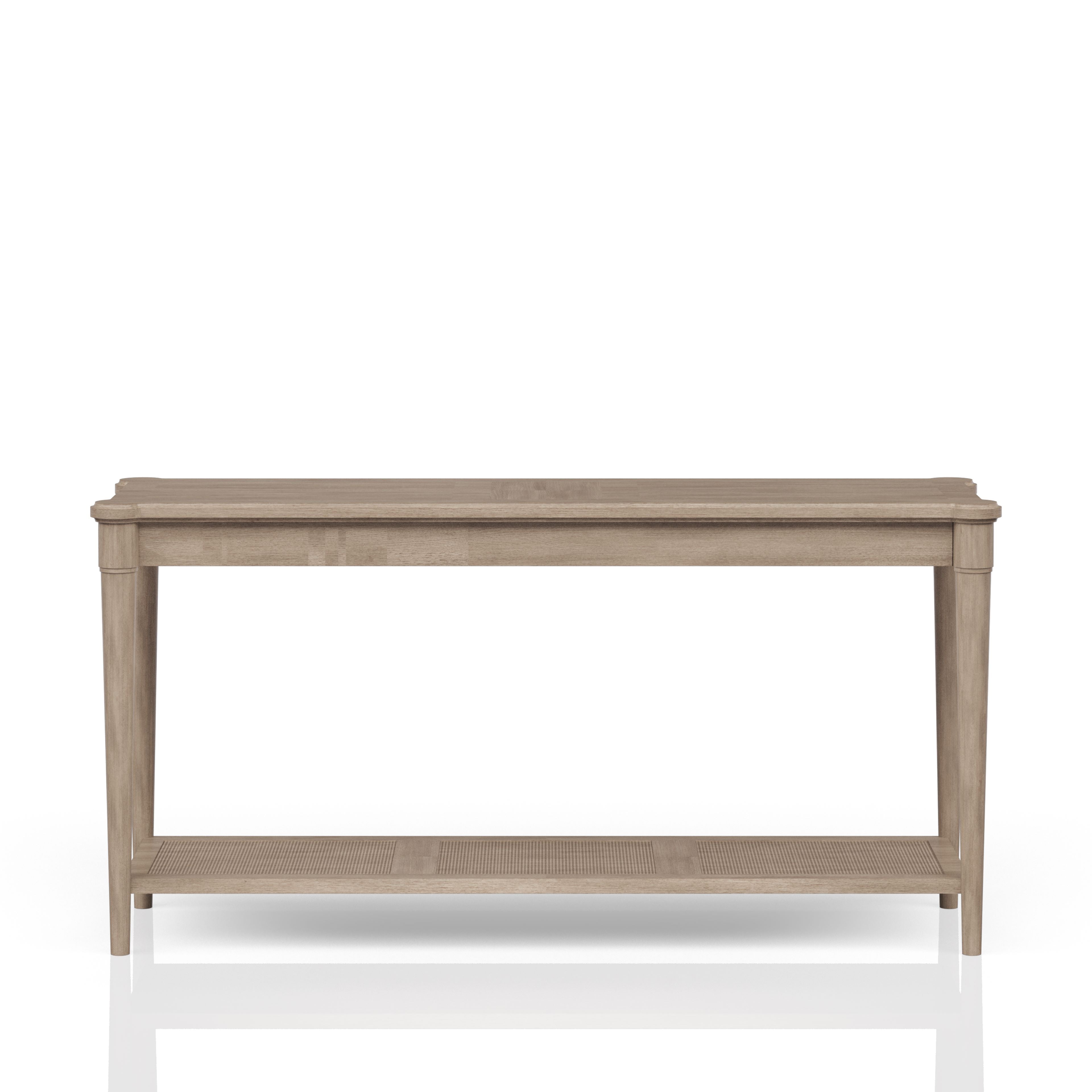 Sofa Table with 2 Drawers and Storage Shelf