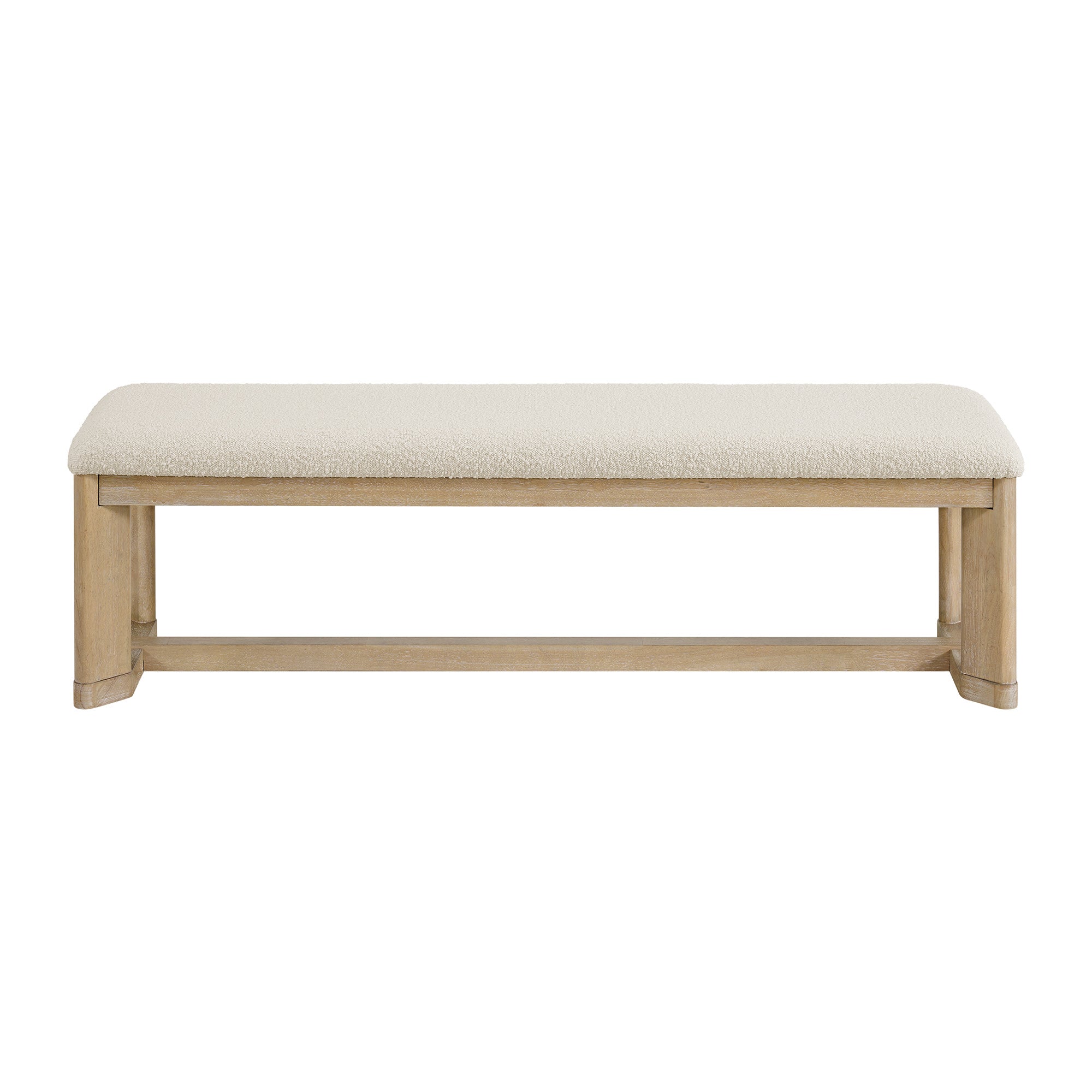 Upholstered Dining Bench with Solid Wood Frame