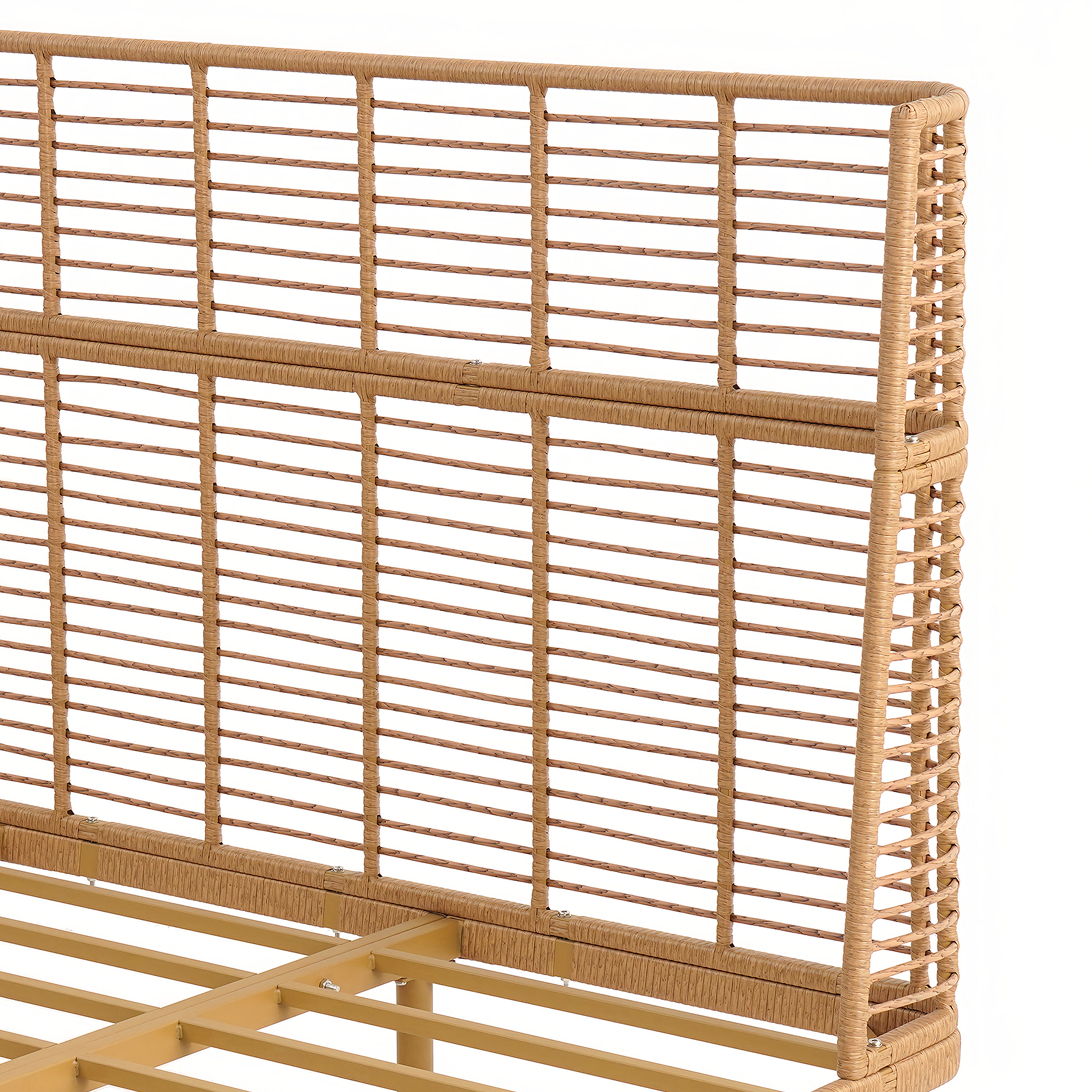 Wingback Rattan Bed