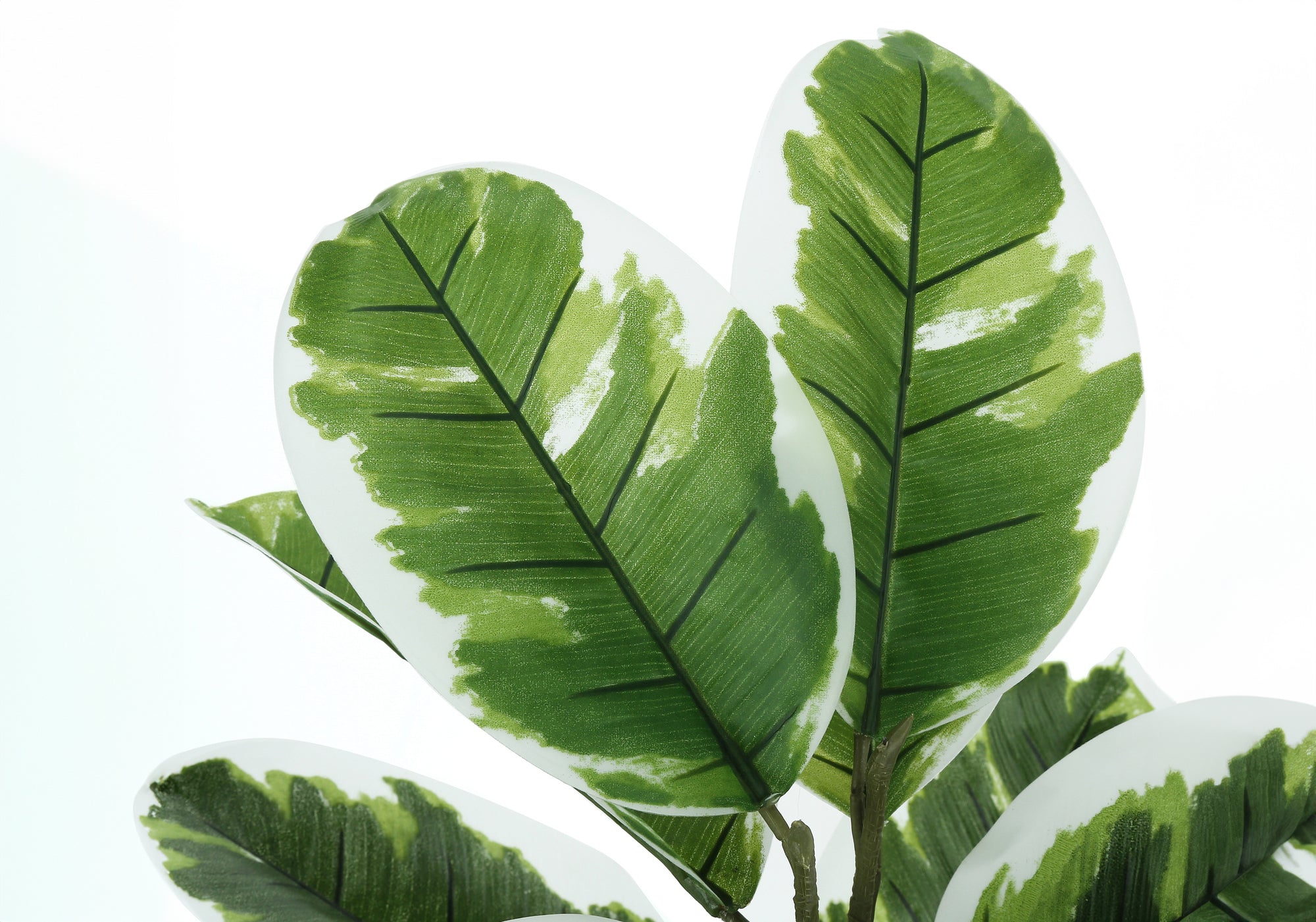 27" Tall Artificial Rubber Plant with Black Pot