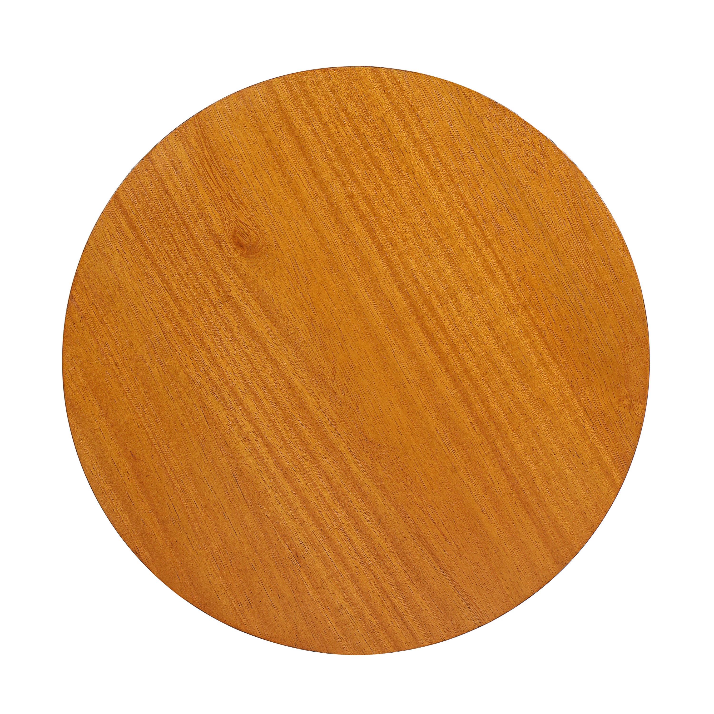Round Rattan Pillar Storage Accent Table