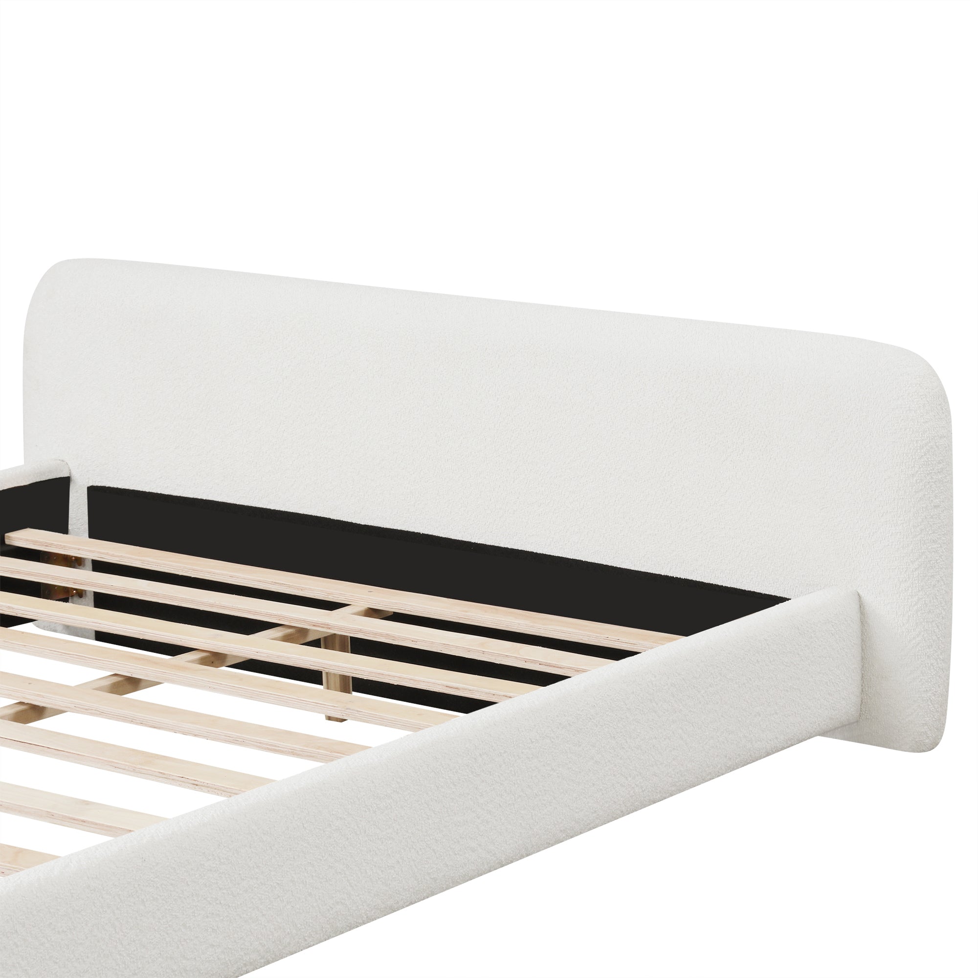 Cozy White Bouce Upholstered Bed