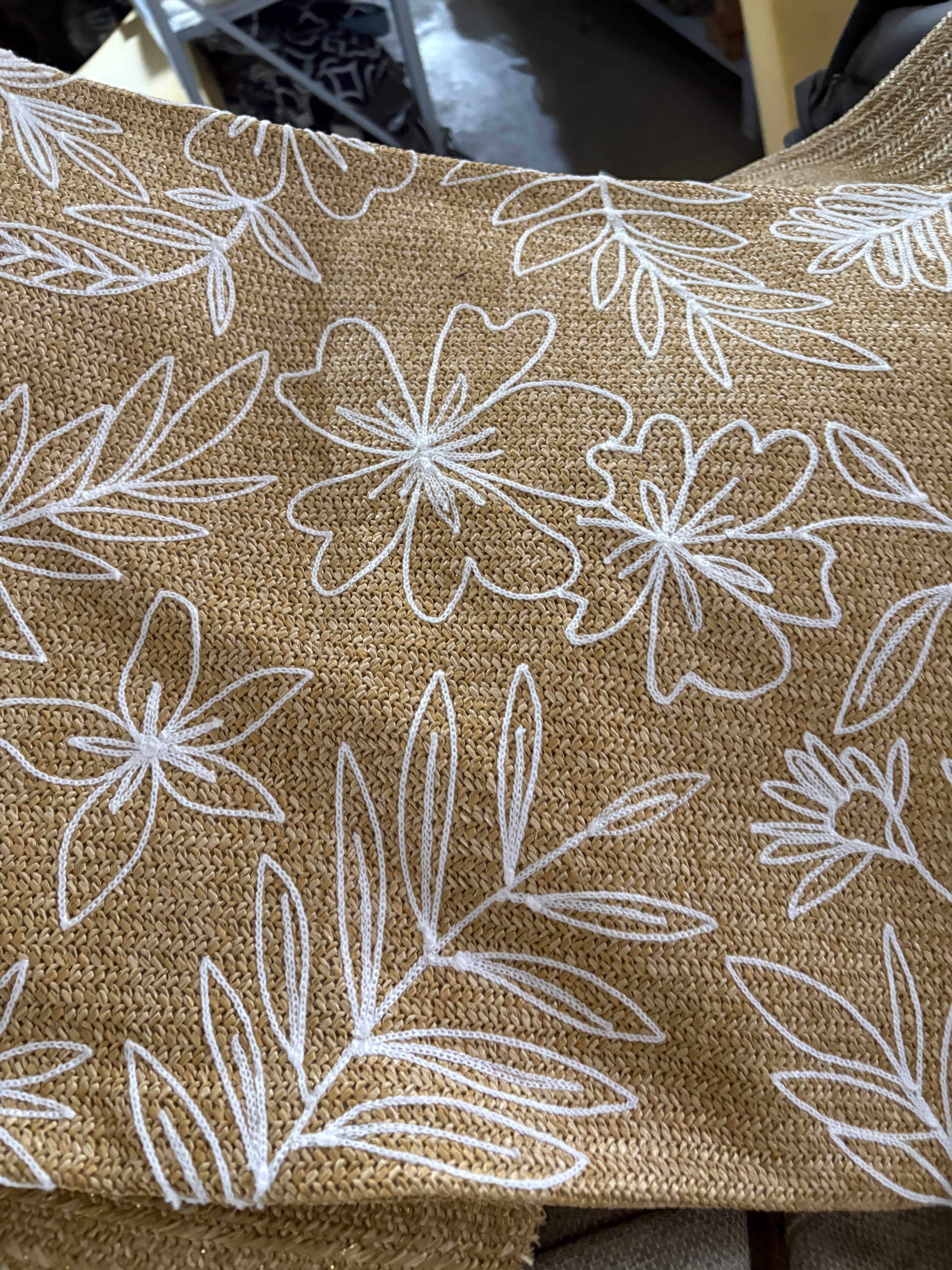 Woven Floral Print Outdoor Square Pillows, Set of 2